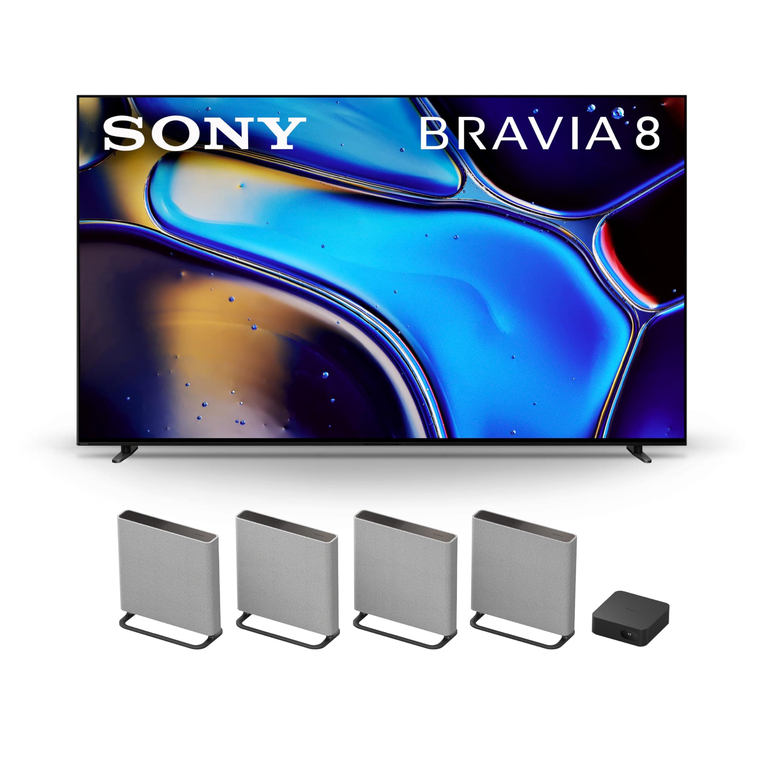 Sony 77 Inch OLED 4K Ultra HD TV BRAVIA 8 Smart Google TV with Dolby Vision HDR and Exclusive Features for PlayStation® 5 (K-77XR80), 2024 Model BRAVIA Theater Quad
