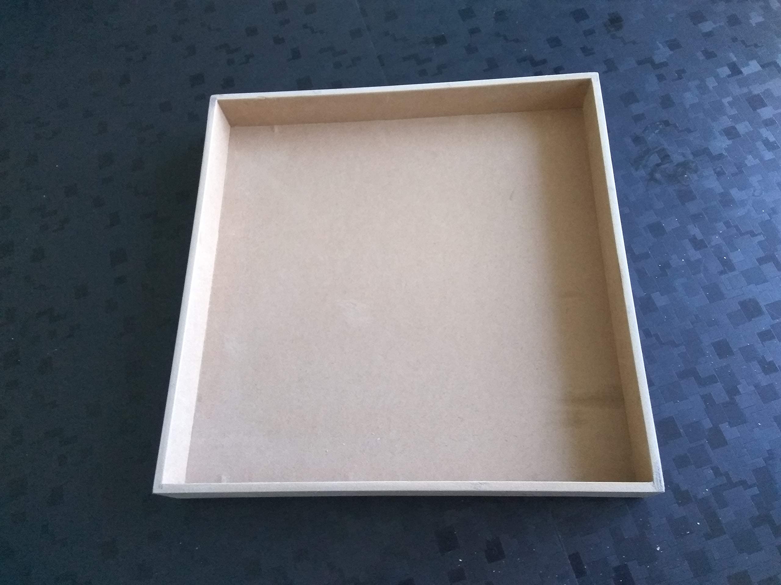 Kreatish DIY Square MDF Tray (12 x 12 inch, Brown)