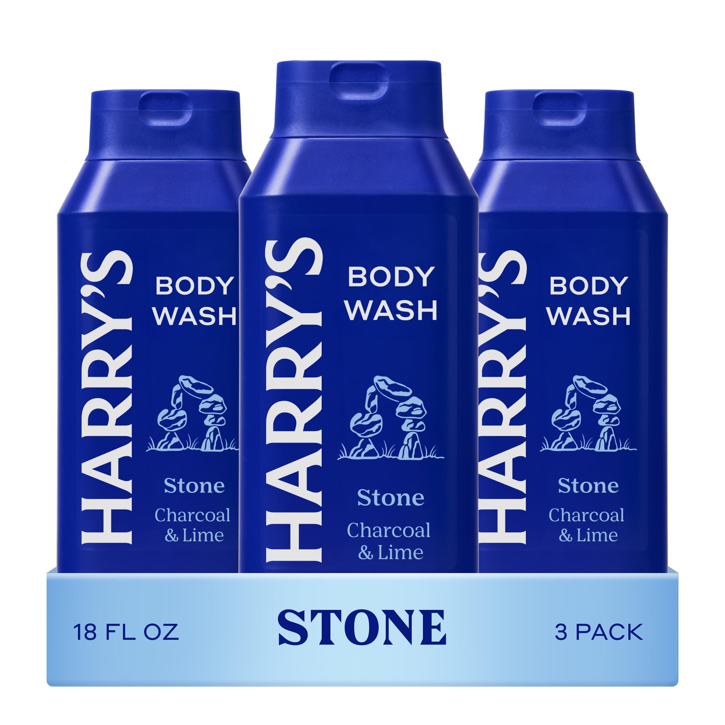 Harry's Men's Body Wash Shower Gel - Stone, 16 Fl Oz (Pack of 3)