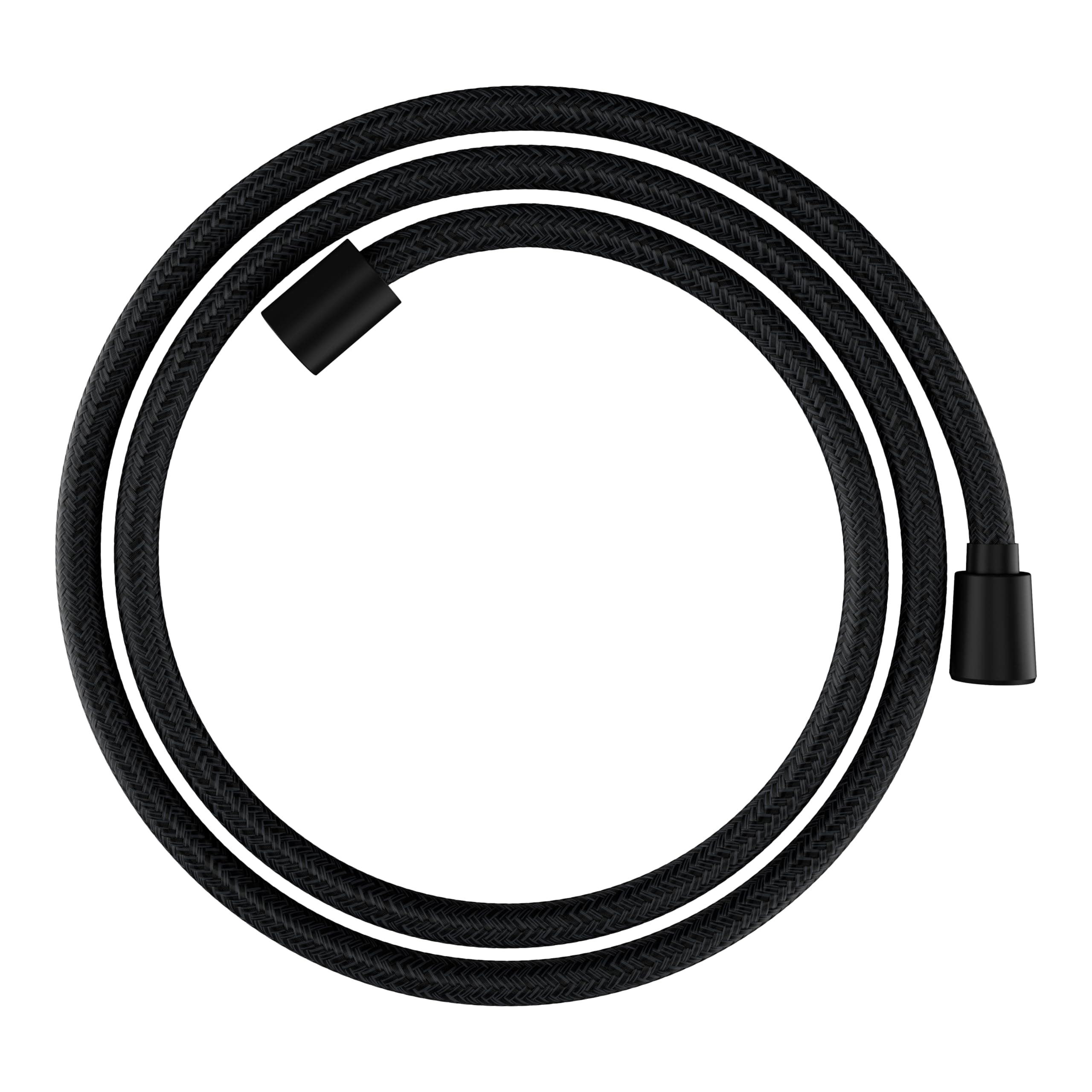 Designflex Universal Textile Shower Hose 1.60 m with Twist Protection Flexible Shower Hose with Kink Protection Including Sealing Rings Matte Black