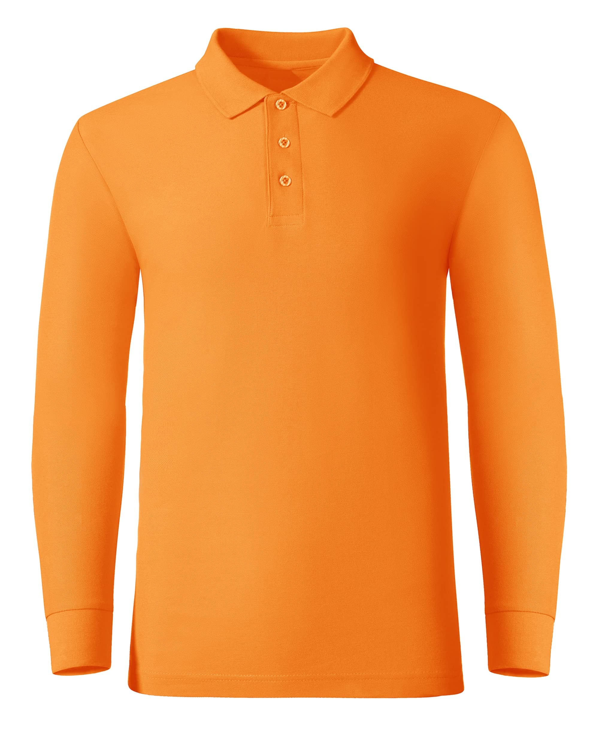 NeedBoMen's Long Sleeve Casual Solid Golf Polo Shirt
