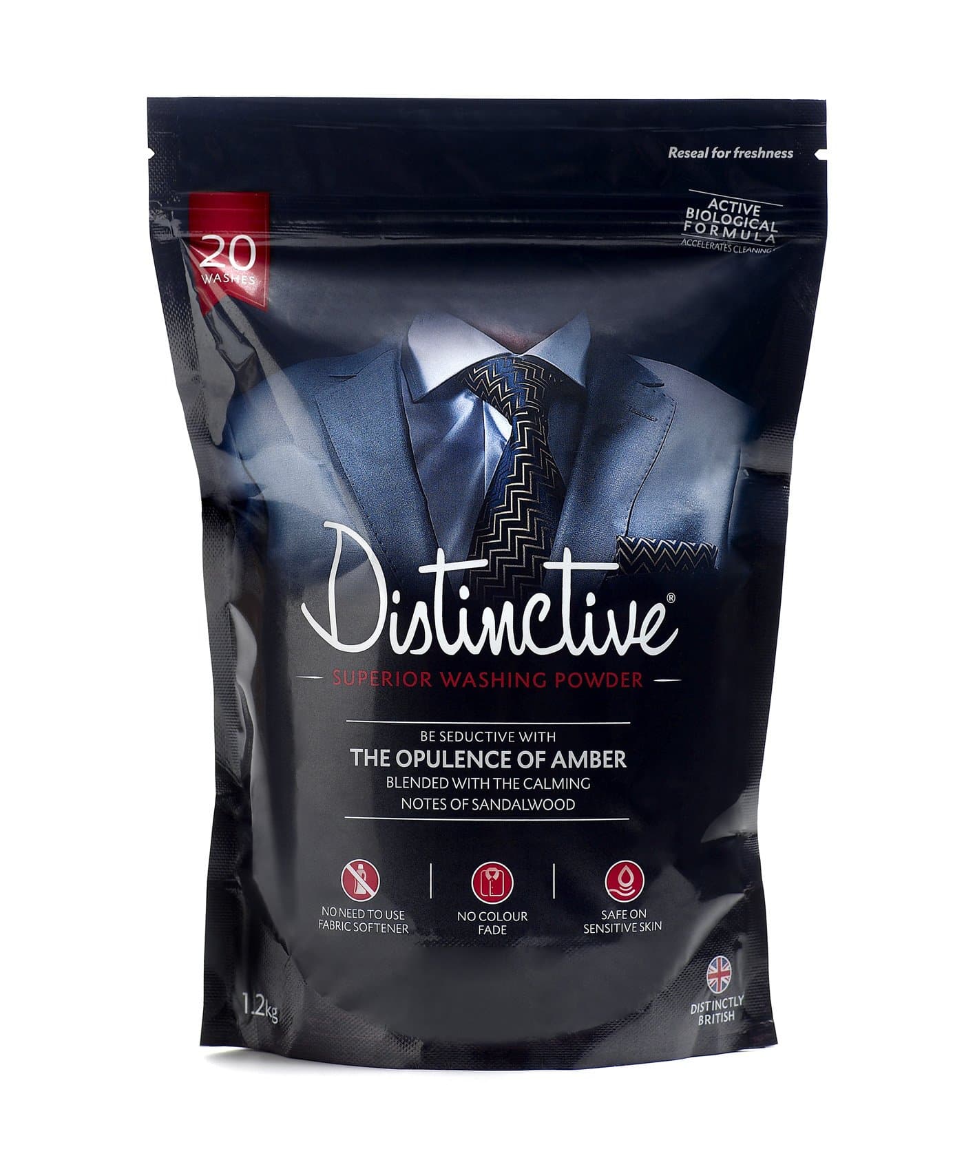 Elevate Your laundry with Distinctive/Powder Laundry Detergent/Biological Washing Powder/Masculine Opulence of Amber/Eco Laundry Detergent (Pack of 1)