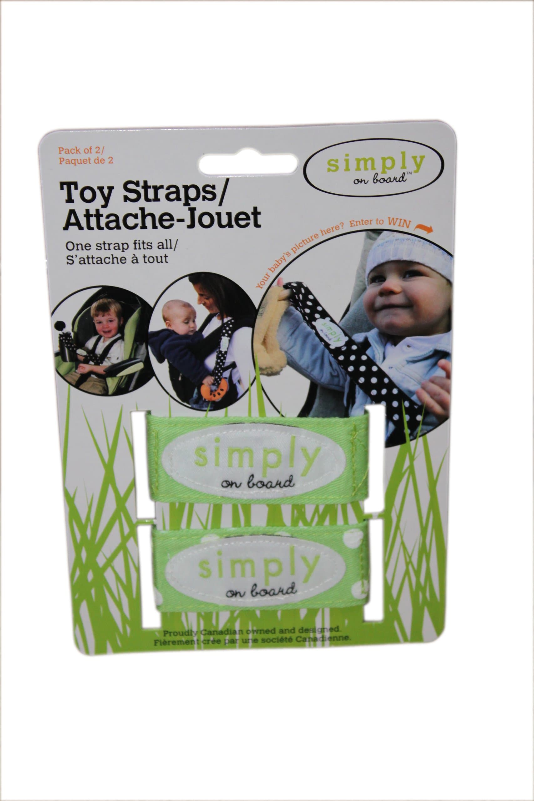 Simply on Board 2 Pack Toy Strap, Green