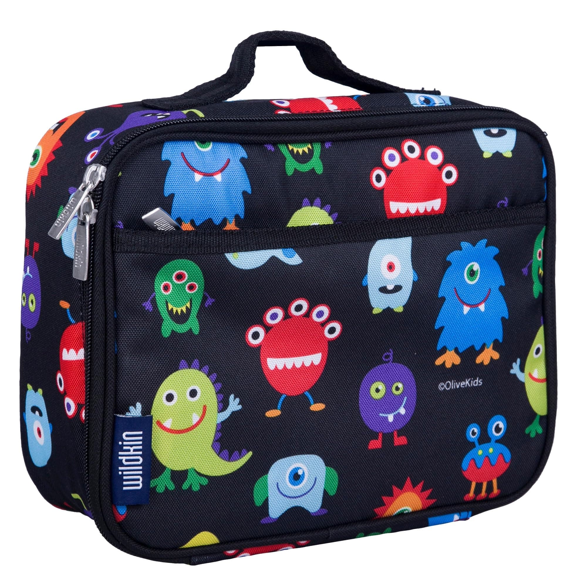 Wildkin Kids Insulated Lunch Box – Durable and Reusable for School & Travel - Monsters
