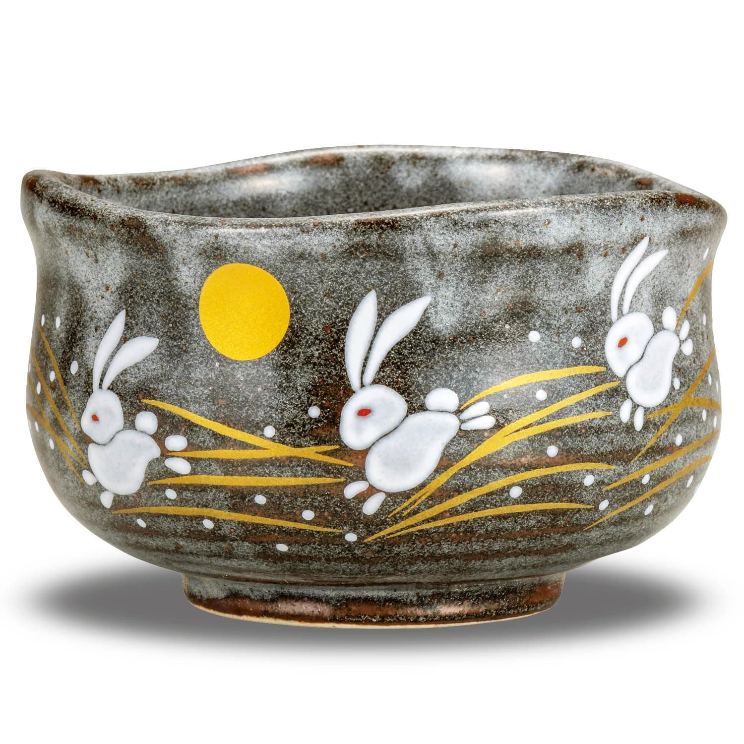 KUTANI Japanese Matcha Bowl Rabbit YAKI(Ware) by Kutani