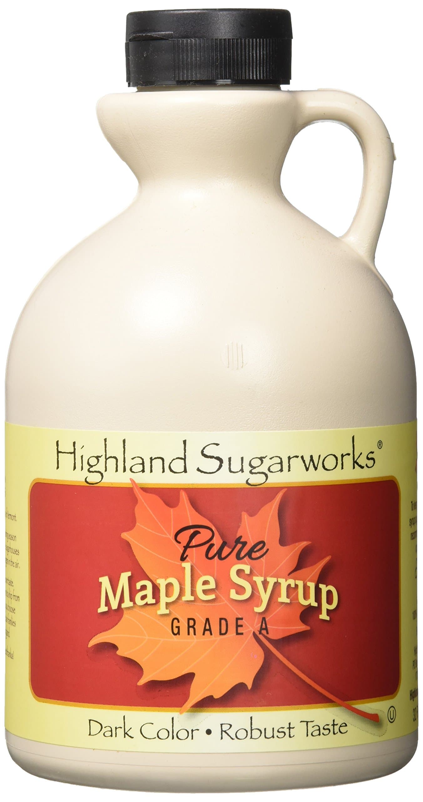 Highland Sugarworks Jug 100% Maple Syrup Pure Grade A Dark Color with Robust Taste 32 oz