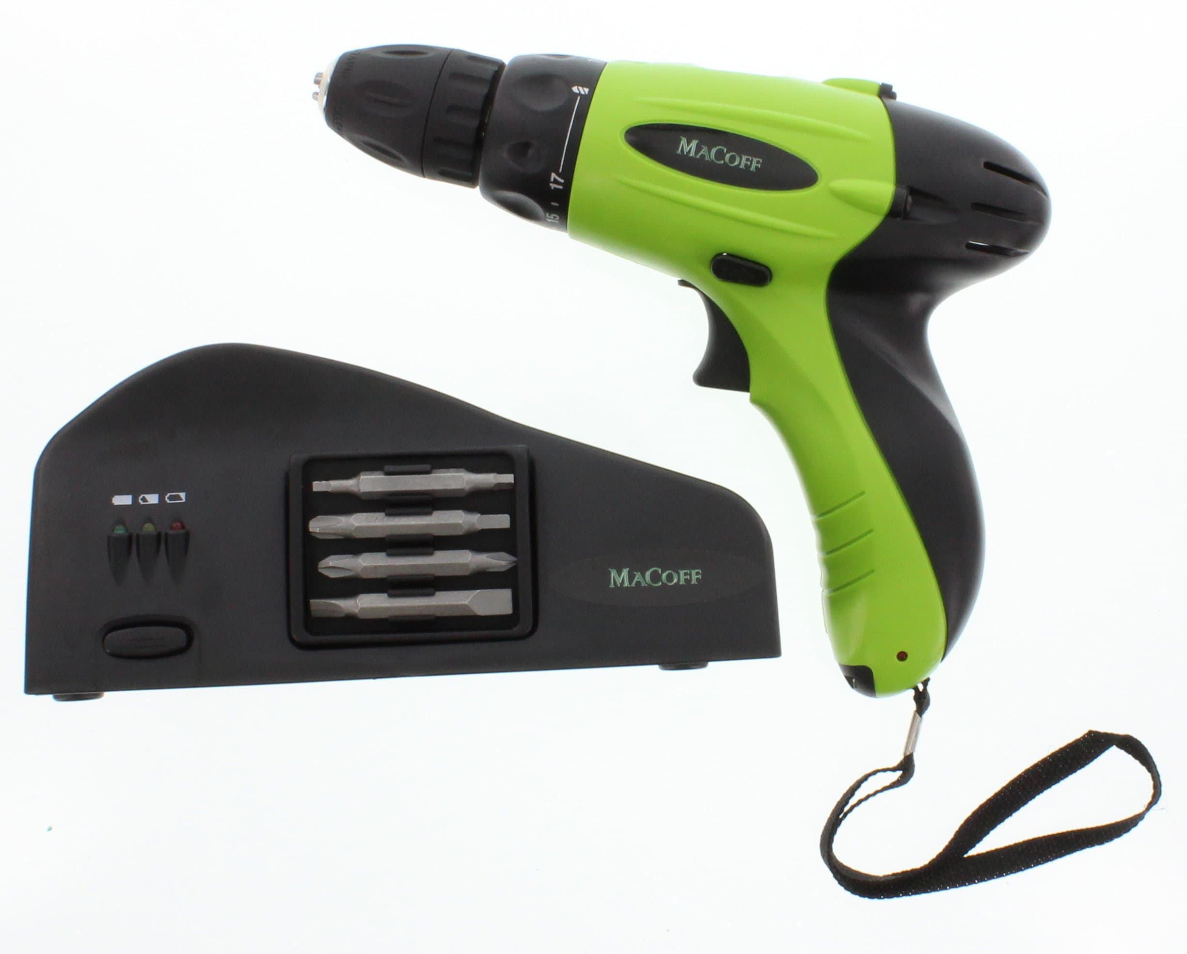 MaCoff 6V Cordless Drill/Driver Rechargeable w/ Wall Mount Charging Stand