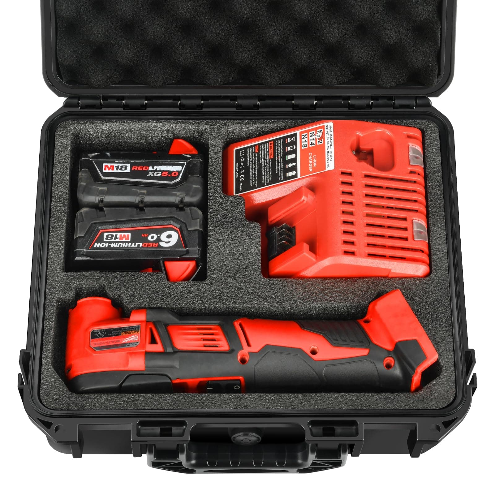 Case for Milwaukee Oscillating Multi Tool - Power Tools Box for Milwaukee M18 M12 2836-20/2626-20/2526-20/2426-20, Waterproof Hard Tool Box for Milwaulkee Fuel Multi-tool/Battery/Charger (Case Only)