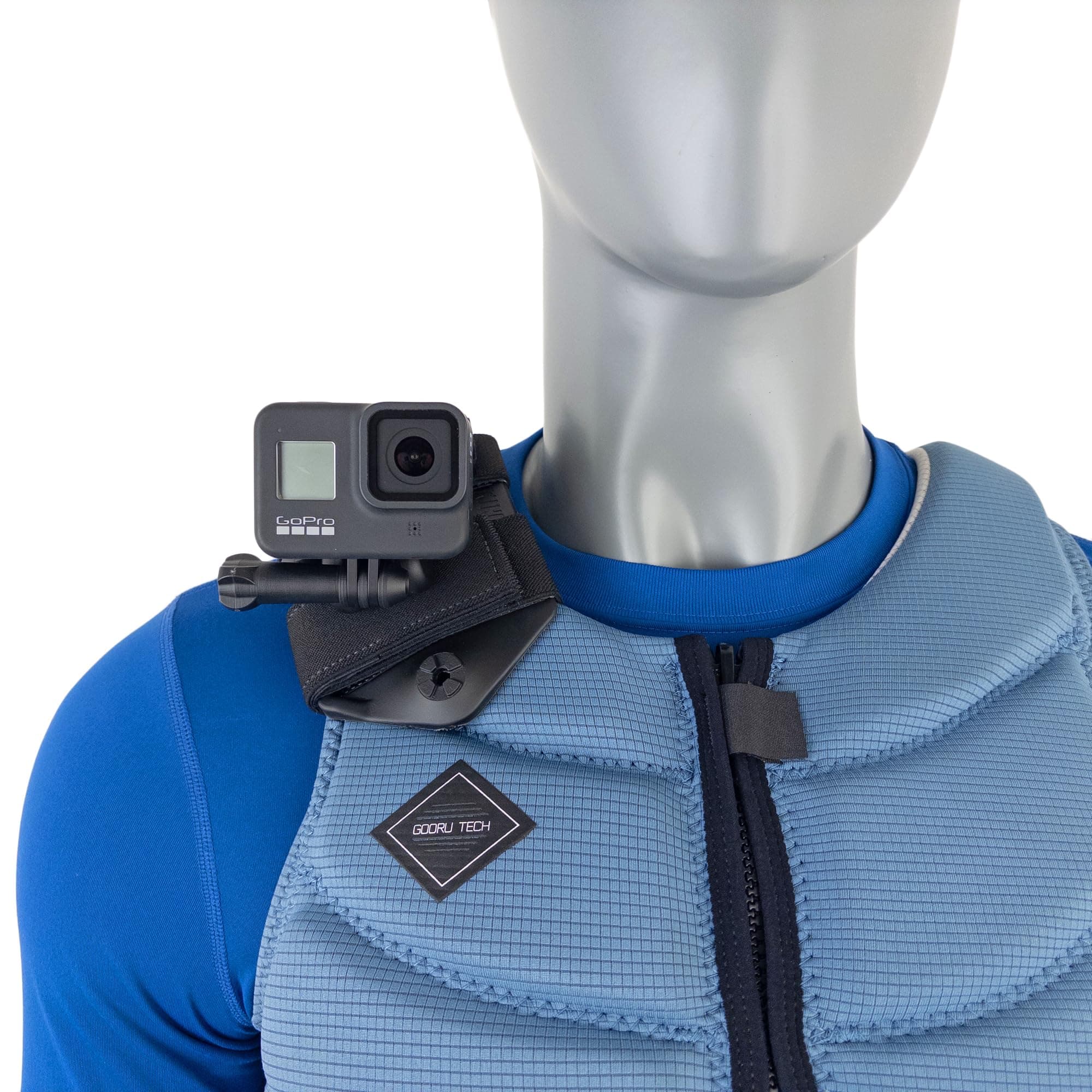 Vest Mount - for Non-Inflatable Life Vests, Tactical Carriers and Gear with Wide Straps - Fits GoPro, DJI Osmo (Action 5 Pro, 4, 3, 2), Insta360 (Ace Pro, Ace, ONE RS, ONE R), and Others