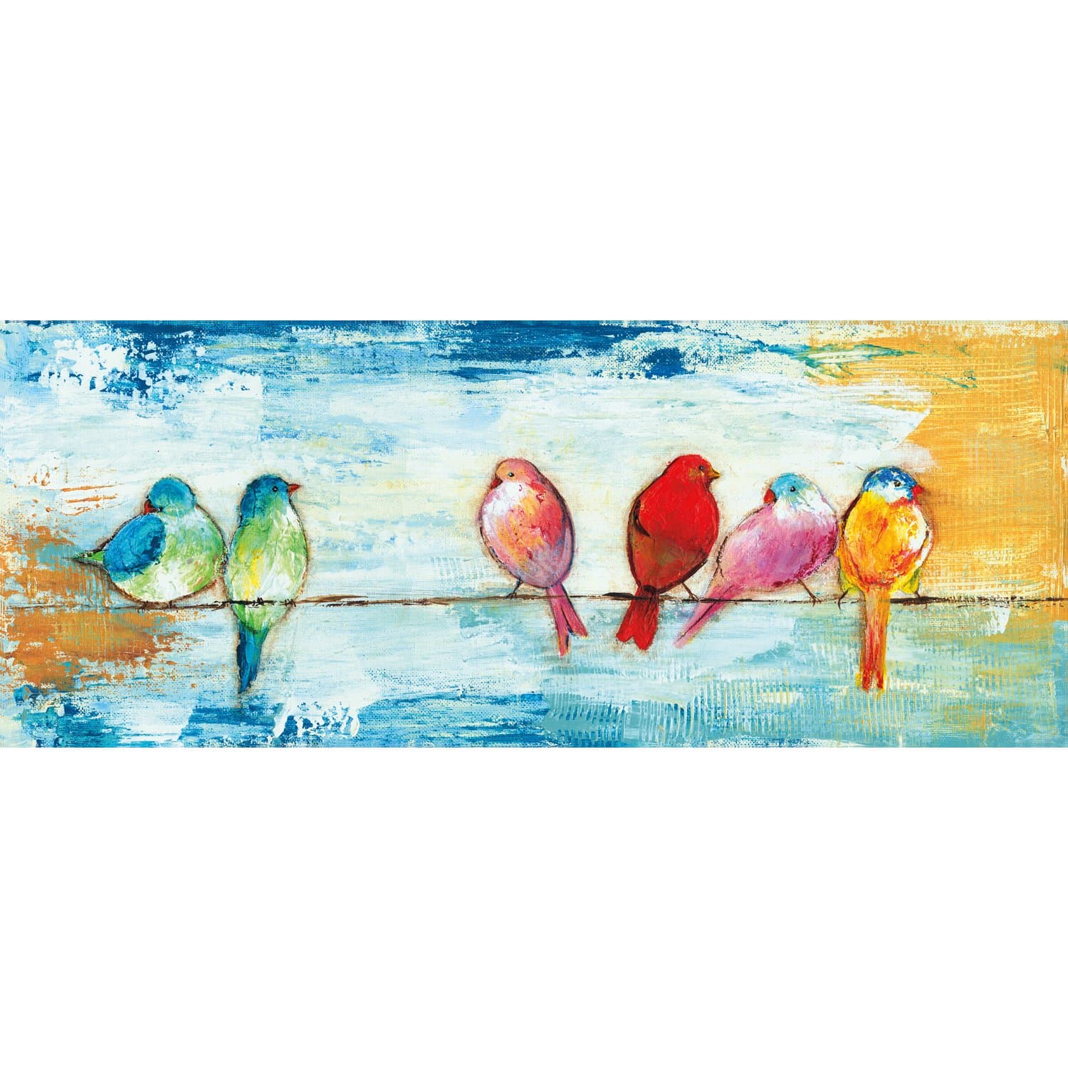 Song Birds I 8x20 Canvas Print Wall Art