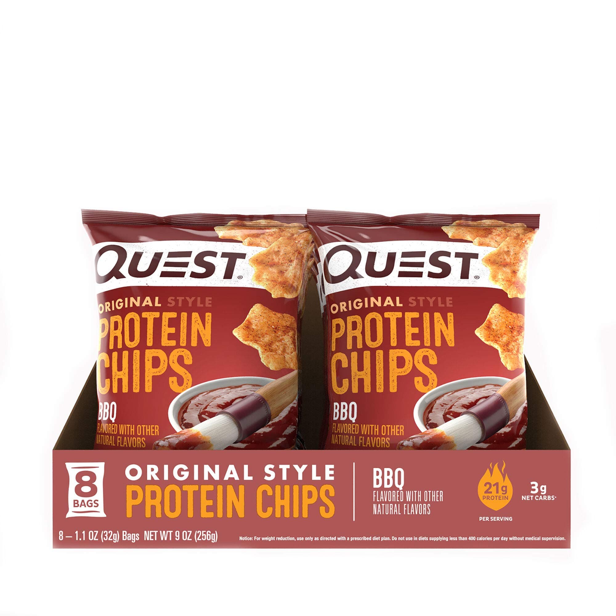 Nutrition Bbq protein Chips, Low Carb, Gluten Free, Potato Free, Baked, Pack of 8