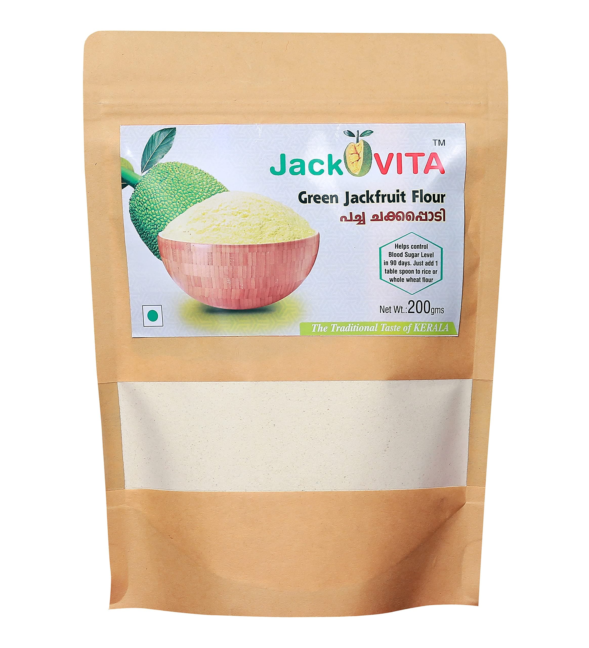 Kalans Raw/Green Jackfruit (Flour) 200 gm Jack Vita - Helps Control Sugar