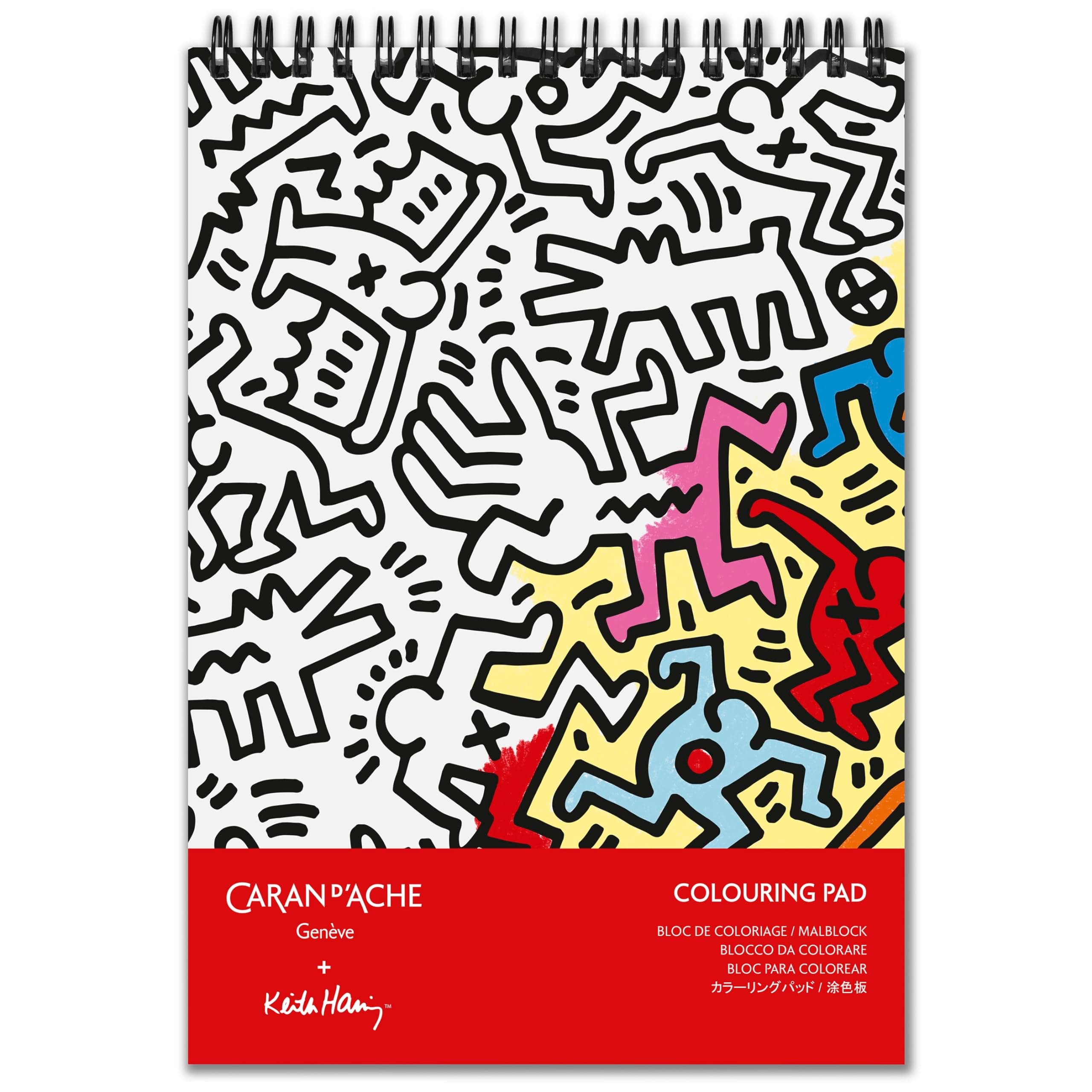 Caran d'Ache Keith Haring Colouring Pad A5 Special Edition White