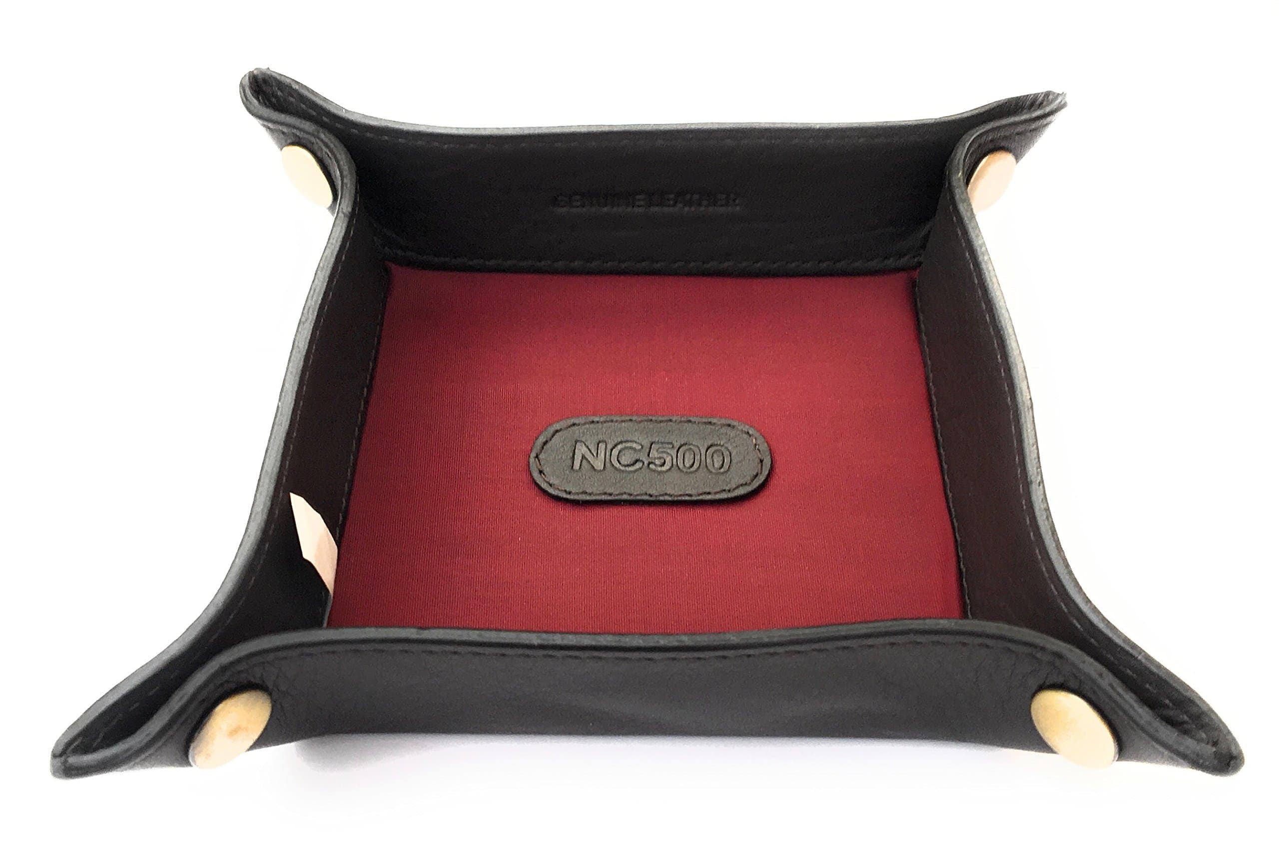 Toucan of Scotland Gents Ladies North Coast 500 Brown Leather Valet Coin Jewellery Tray