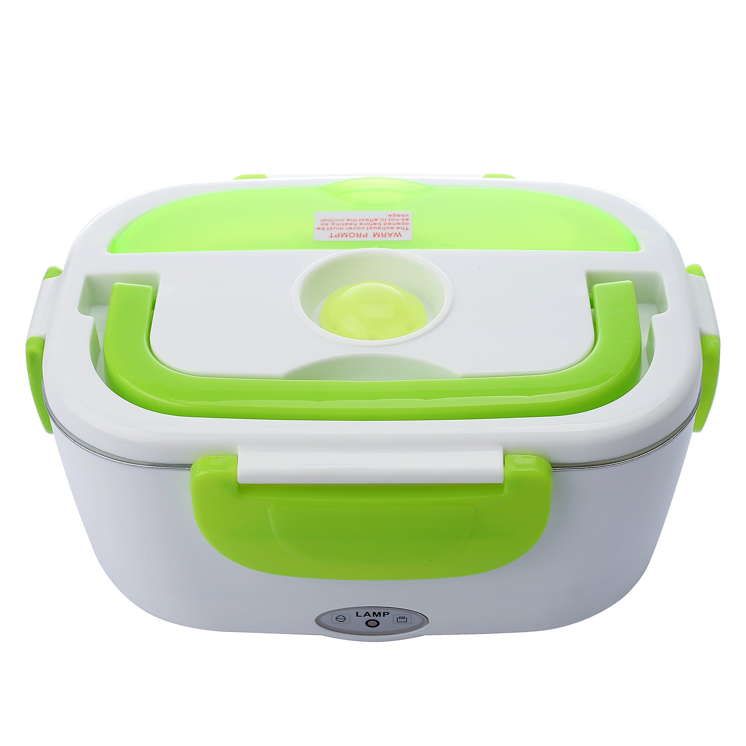 DINPEI Food Warmer Electric Lunch Box Portable Lunch Box Plastic For Camping Home Office Etc (Green)