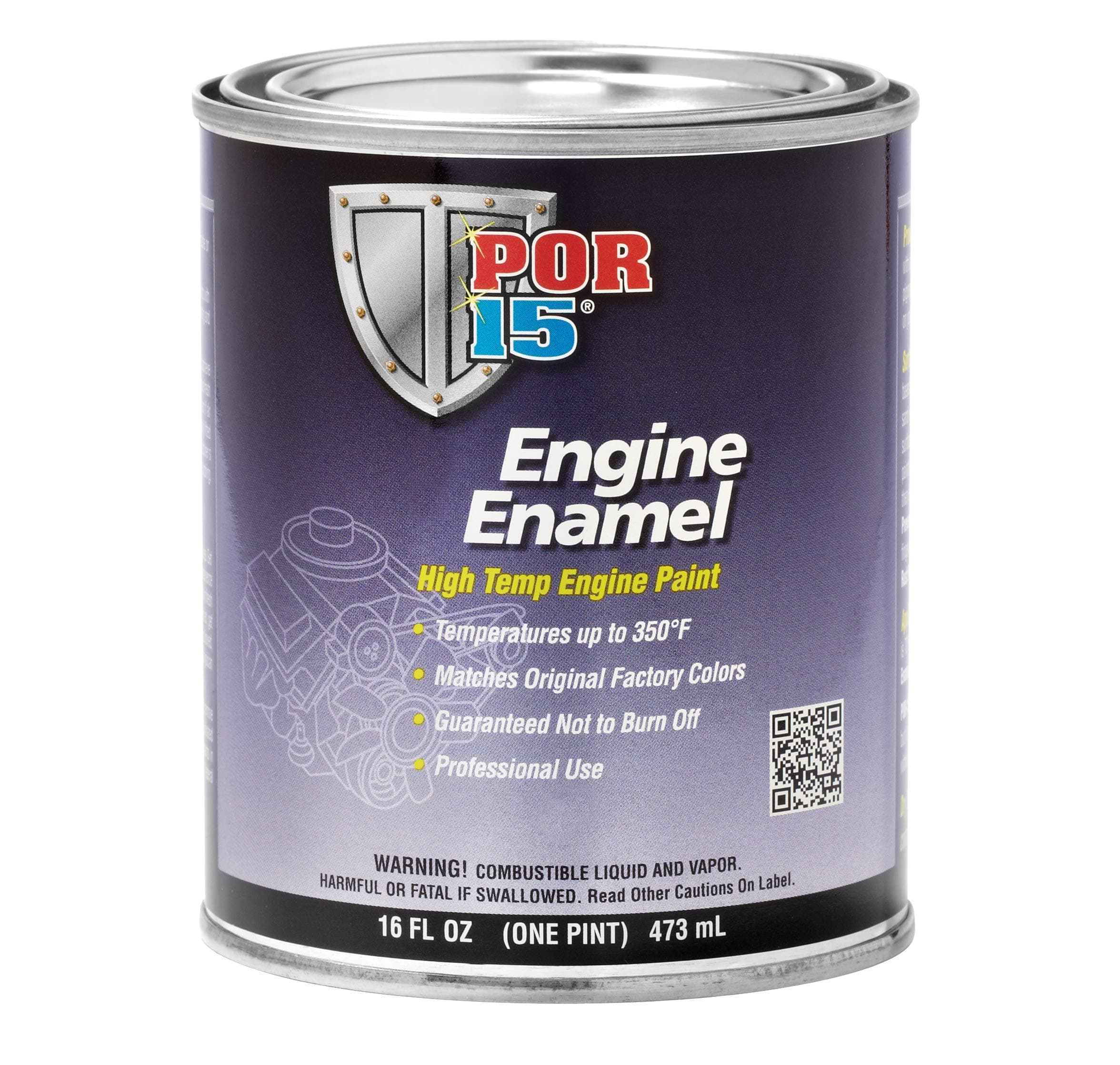 POR-15 Engine Enamel, High Temperature Engine Paint, 16 Fluid Ounces, Chevy Orange…