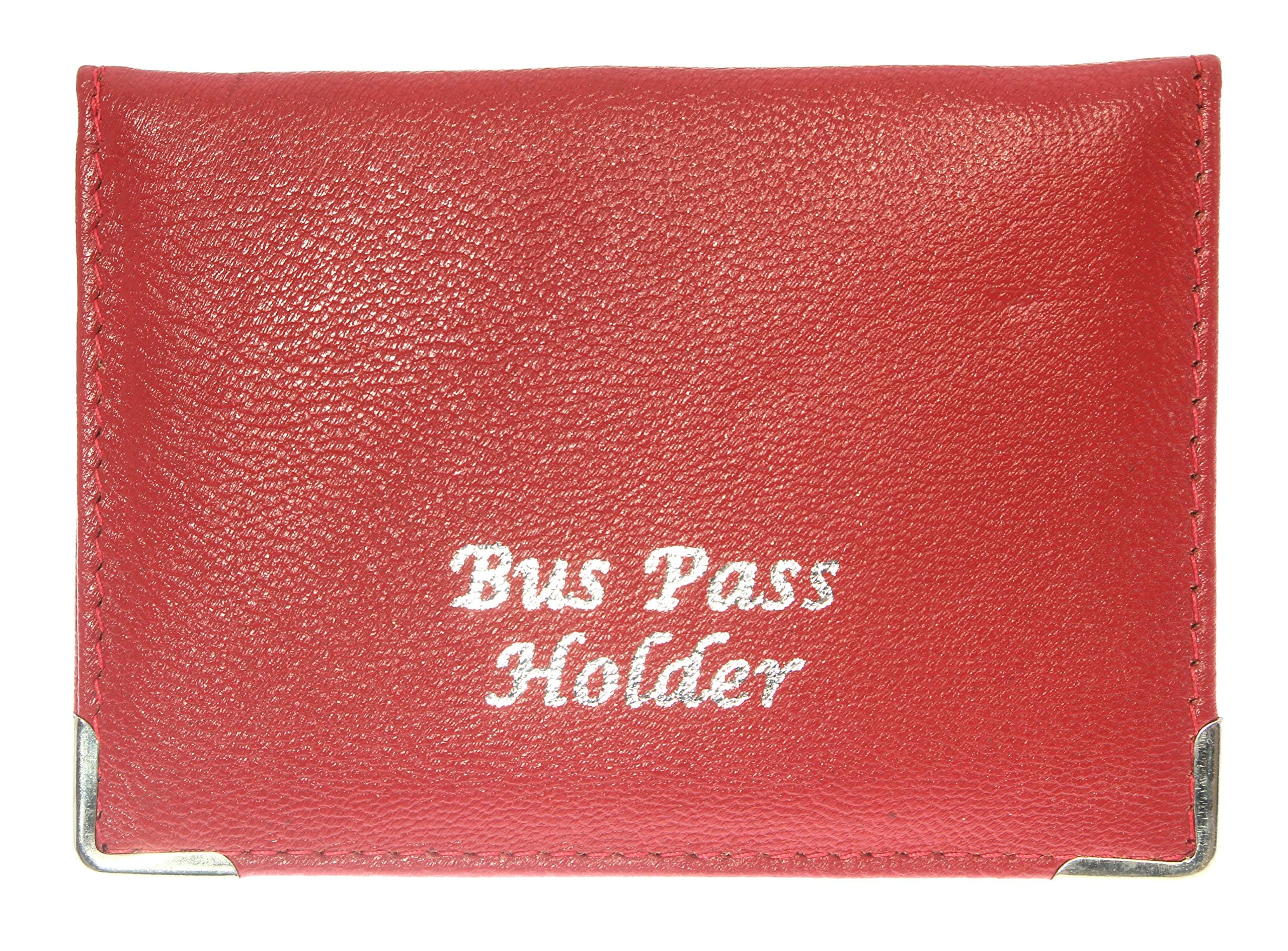 benerini Real Soft Leather Coloured Bus Train Pass ID Oyster Travel Card Holder with Zip Up Coin Section
