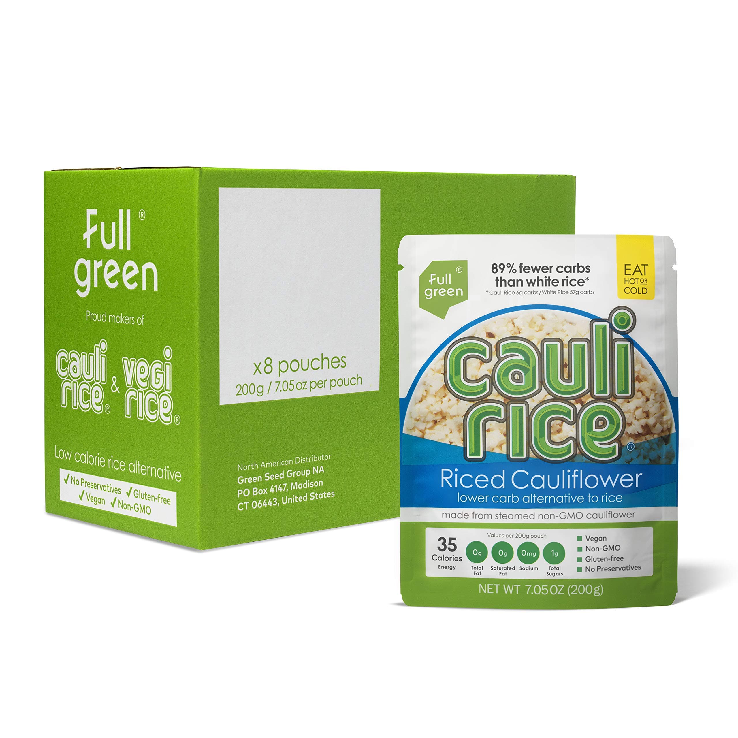 Cauli Rice - Fullgreen - Low Carb Riced Cauliflower (Cauliflower, 8 Count Multipack)