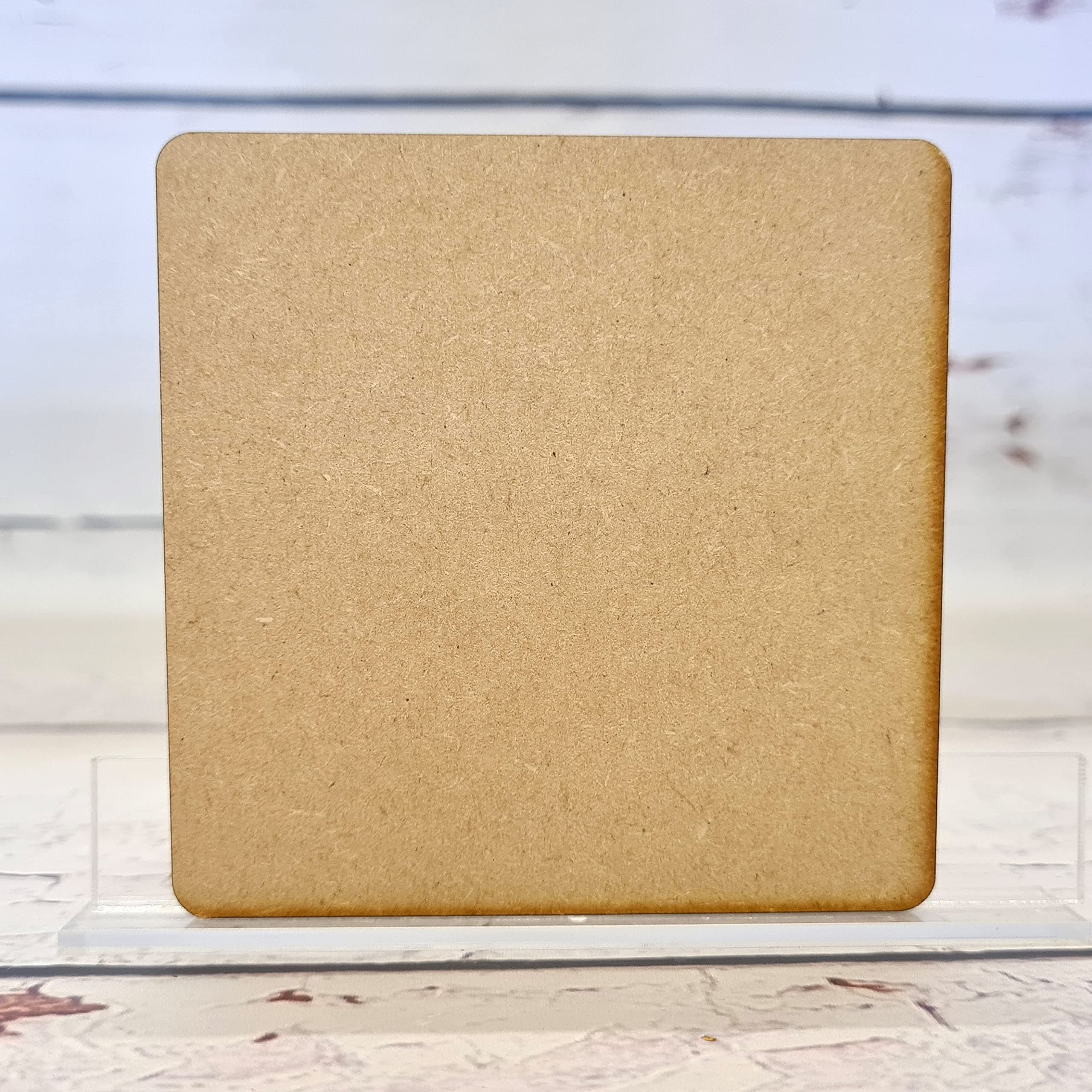 20 x MDF Wooden Square Shapes, Plain Wood Craft Tags 100mm (10cm)