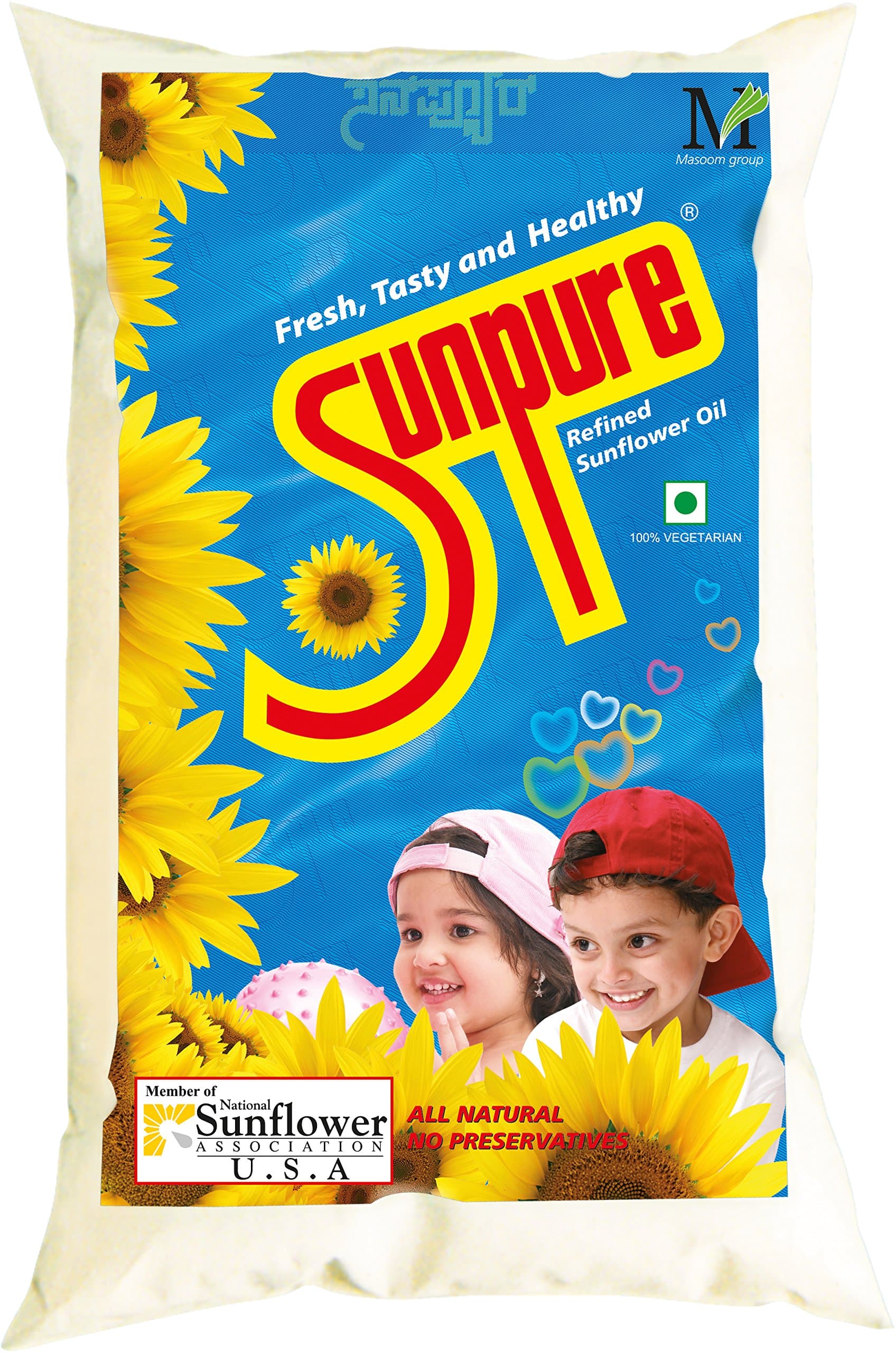 Sunpure Refined Oil Sunflower, 1L