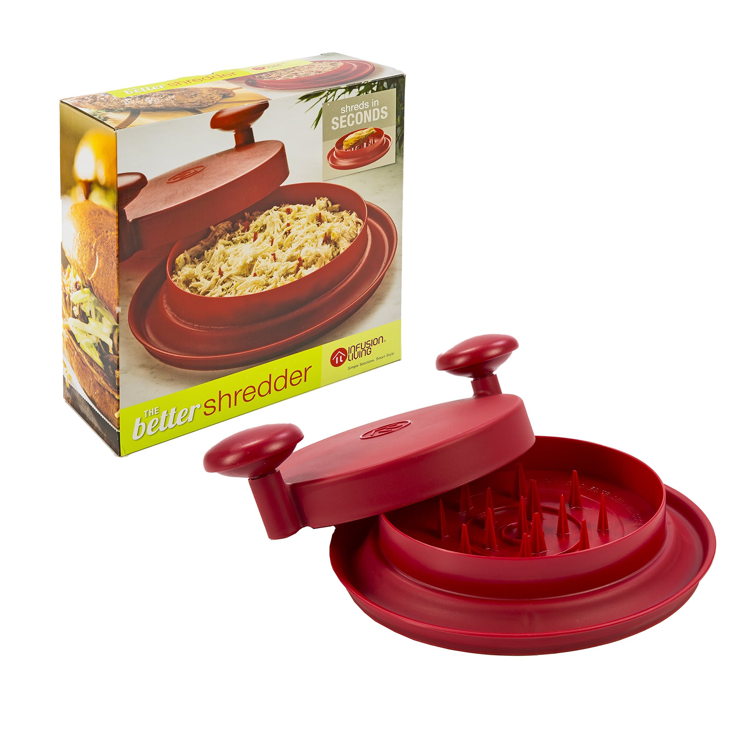 Infusion Living Better Shredder for Meat and Food Red