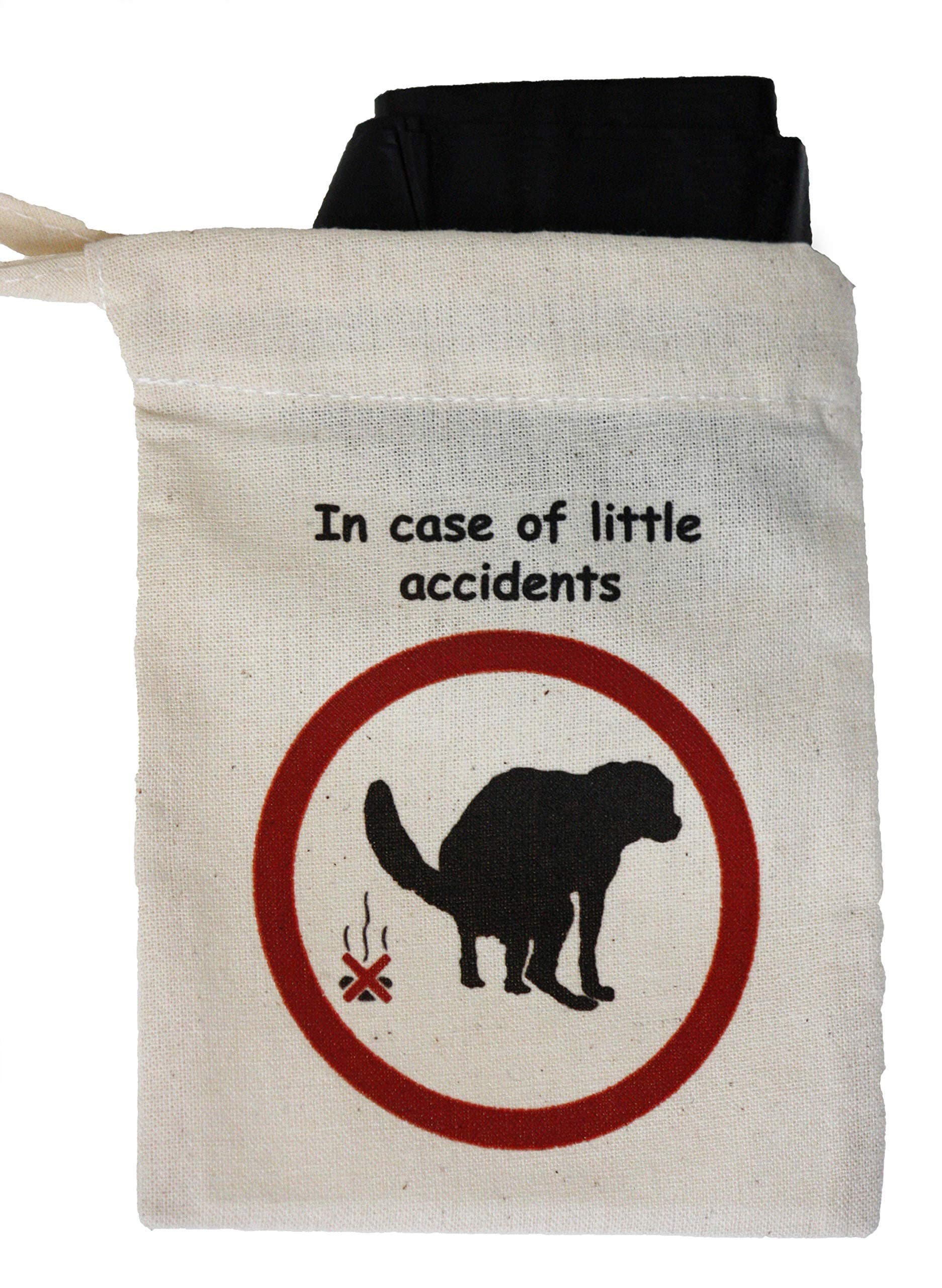 Poo bag carrier, small cotton bag (13cm x 10cm), Contains one Poo bag. Can be Personalised.