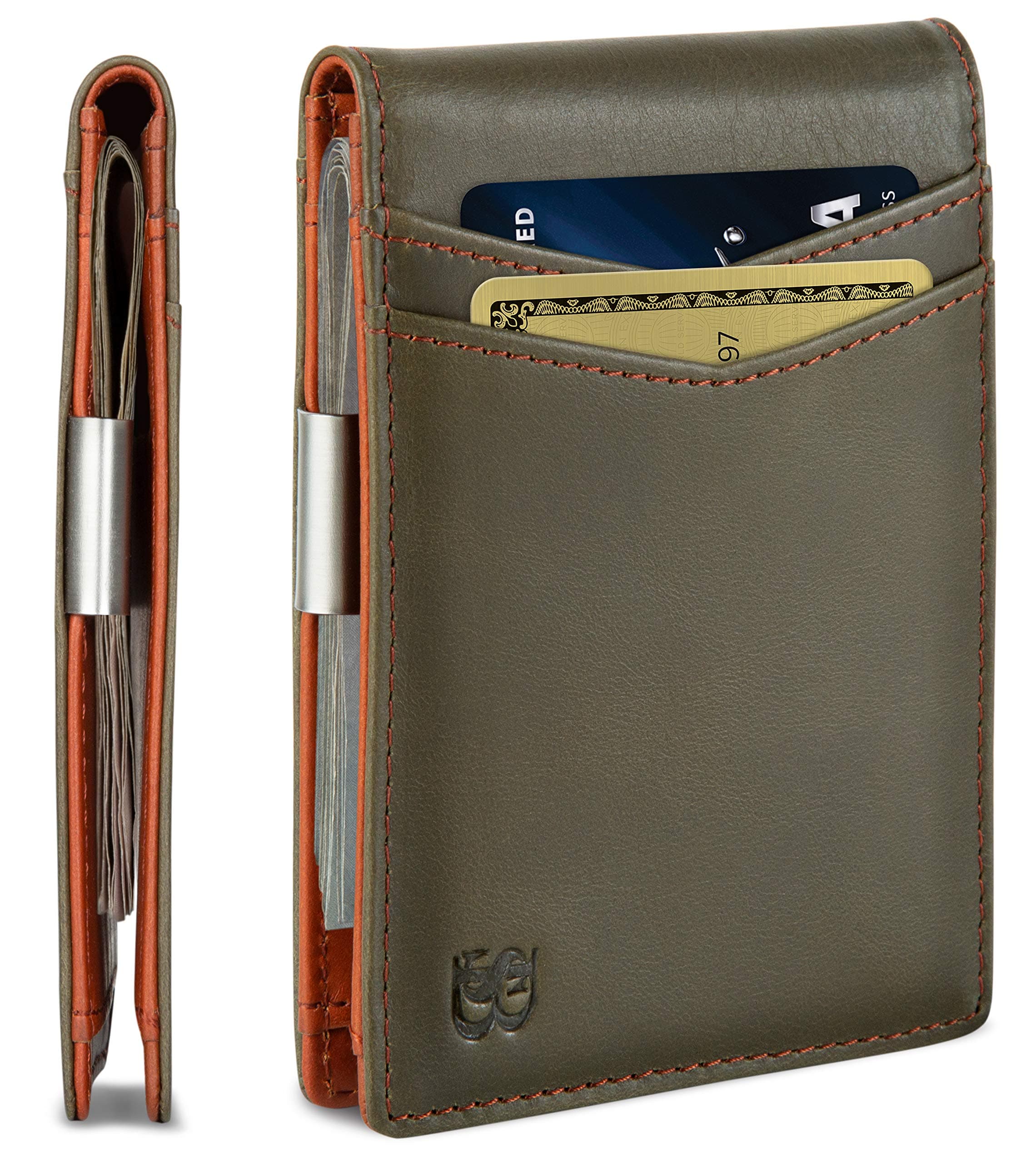 Money Clip Wallet - Mens Wallets slim Front Pocket RFID Blocking Card Holder Minimalist Mini Bifold