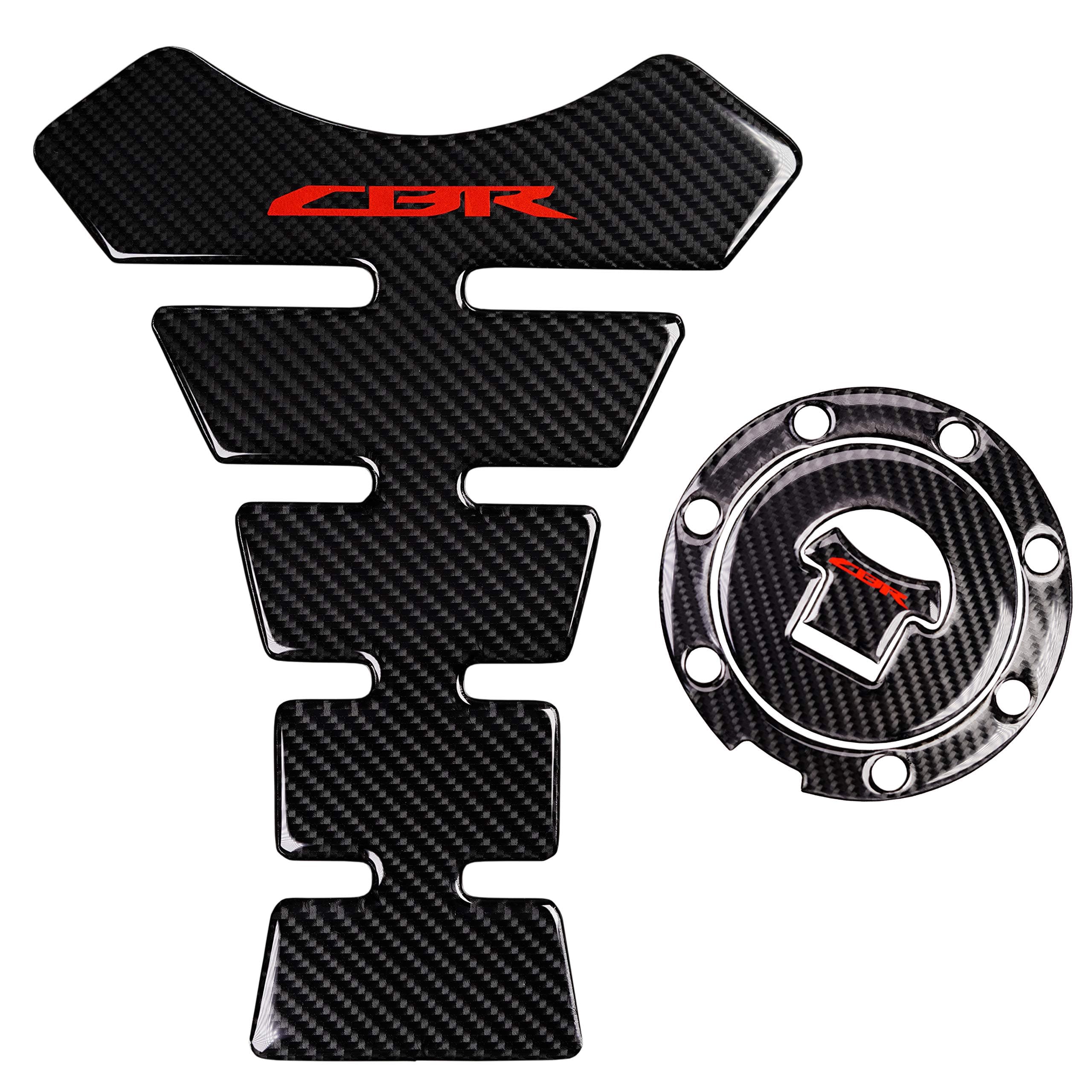 Real Carbon Look, Fuel Gas Tank Cap, Protector Pad, Tank Pad Decal Stickers, Tank Protector for CBR600RR 2003-2015 CBR1000RR 2004-2015, 2PCS Per Set