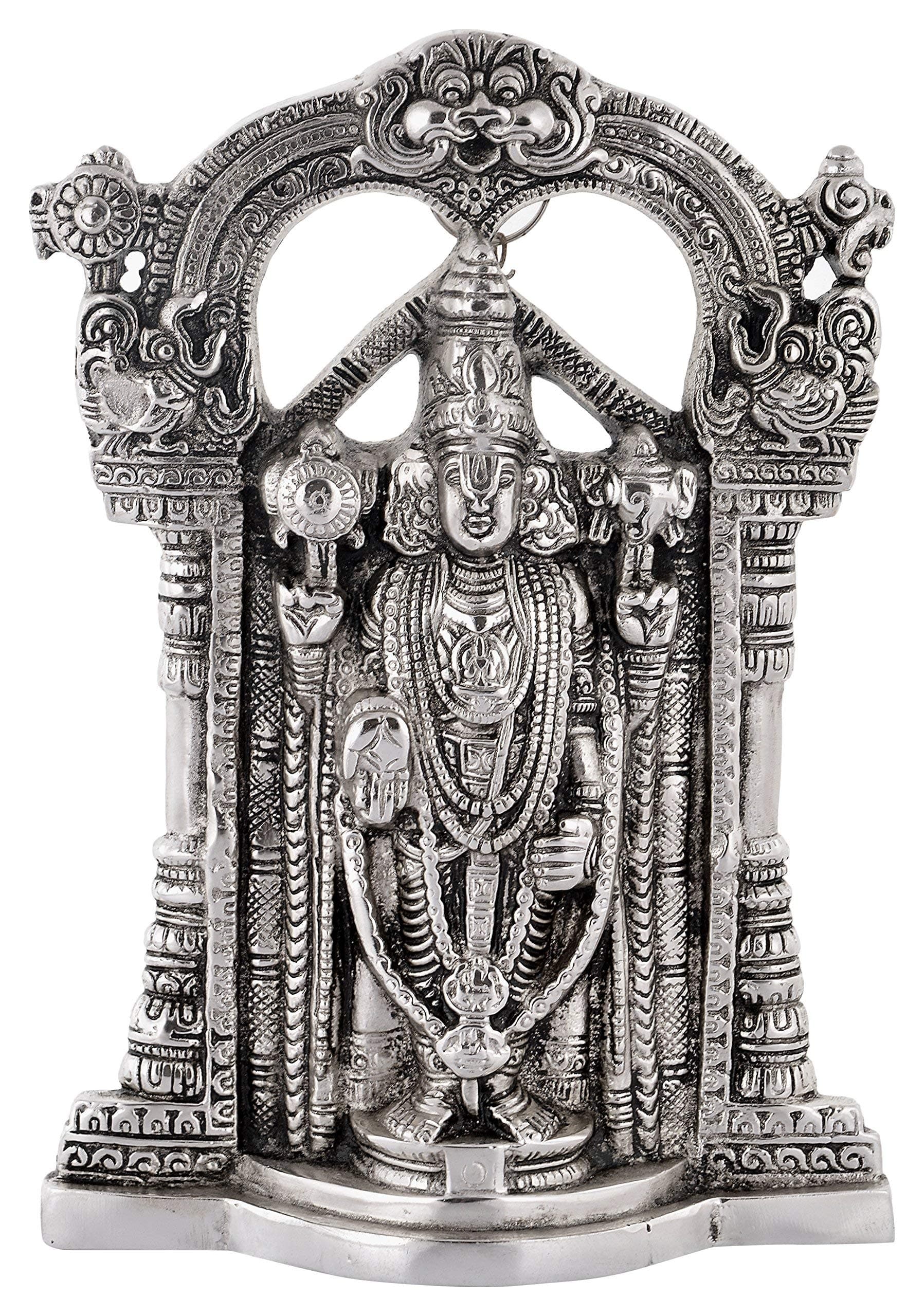 HOUZZPLUS Metal Wall Hanging (16 x 2 x 24 cm, Silver)