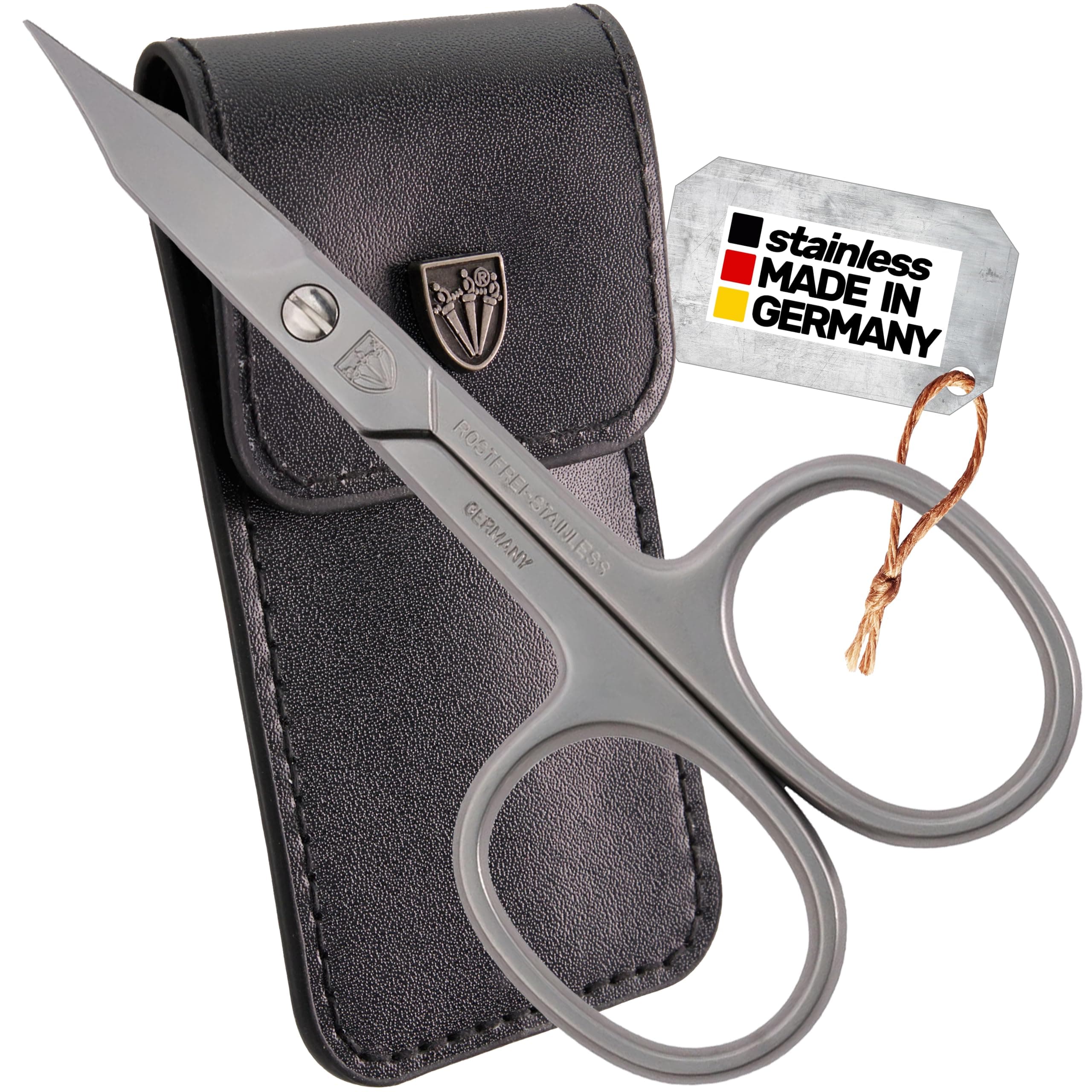 3 Swords Germany | Curved Nail & Cuticle Scissors Combined/towerpoint tip, Stainless Steel, Extra Sharp - Made in Germany - Manicure, Pedicure, Finger & Toe Nail Care (2822)