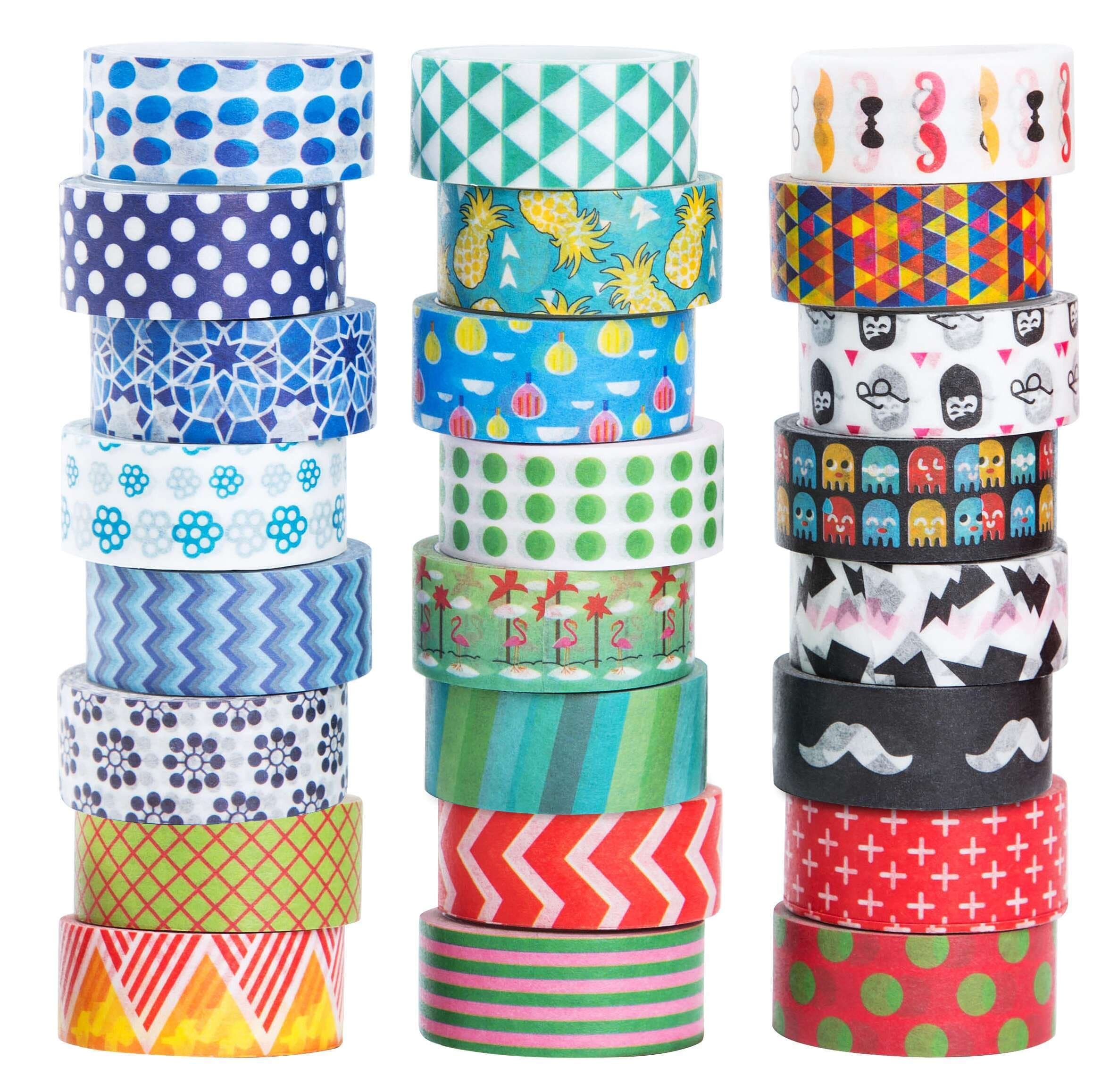 MOOKER 24 Rolls Washi Masking Tape Set,Decorative Craft Tape Collection for DIY and Gift Wrapping