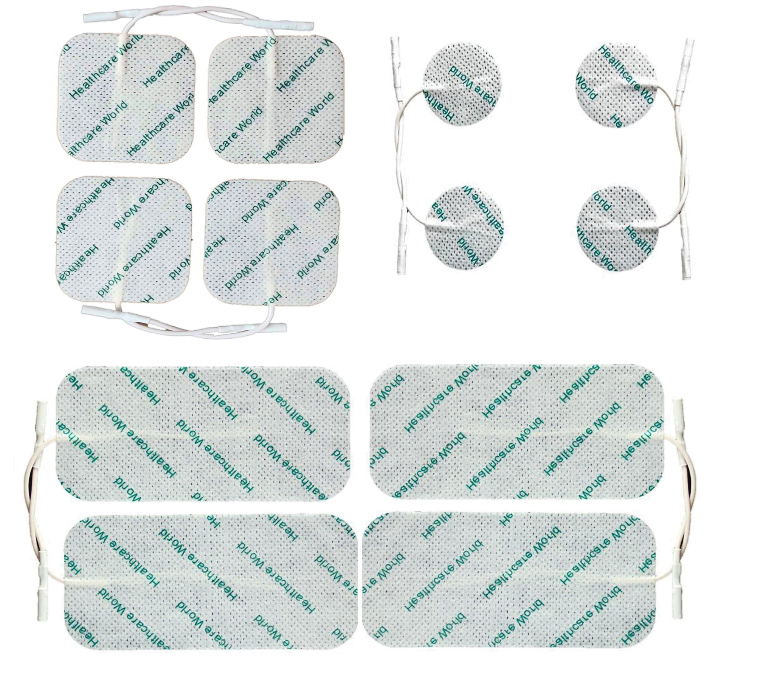 Set of 12 Mixed TENS Replacement Pads – Universal Fit for TPN, NeuroTrac, TensCare, Lloyds, and Most TENS Machines
