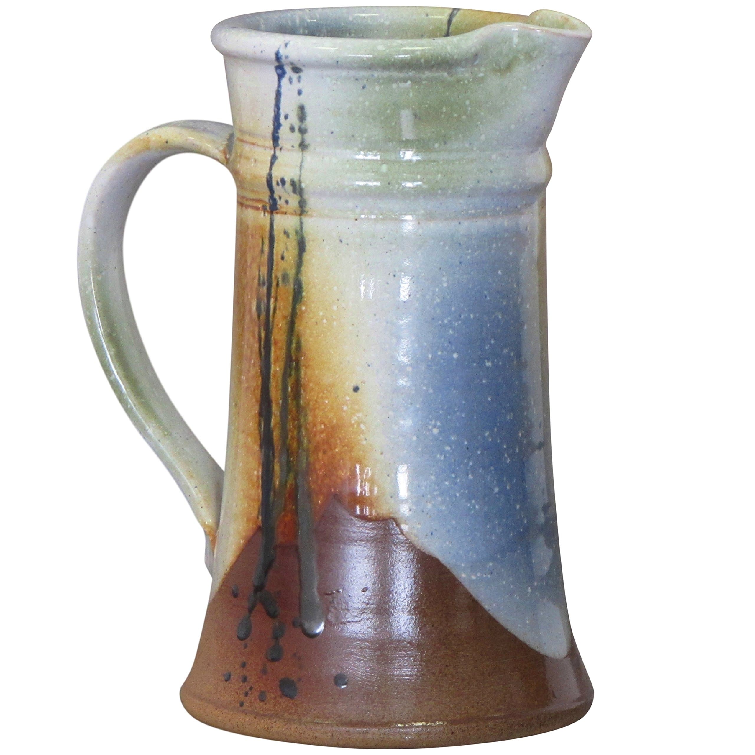 Irish Handmade Glazed Stoneware Pitcher by Kiltrea Pottery Ireland. Holds 34oz (1litre) 100% Lead Free