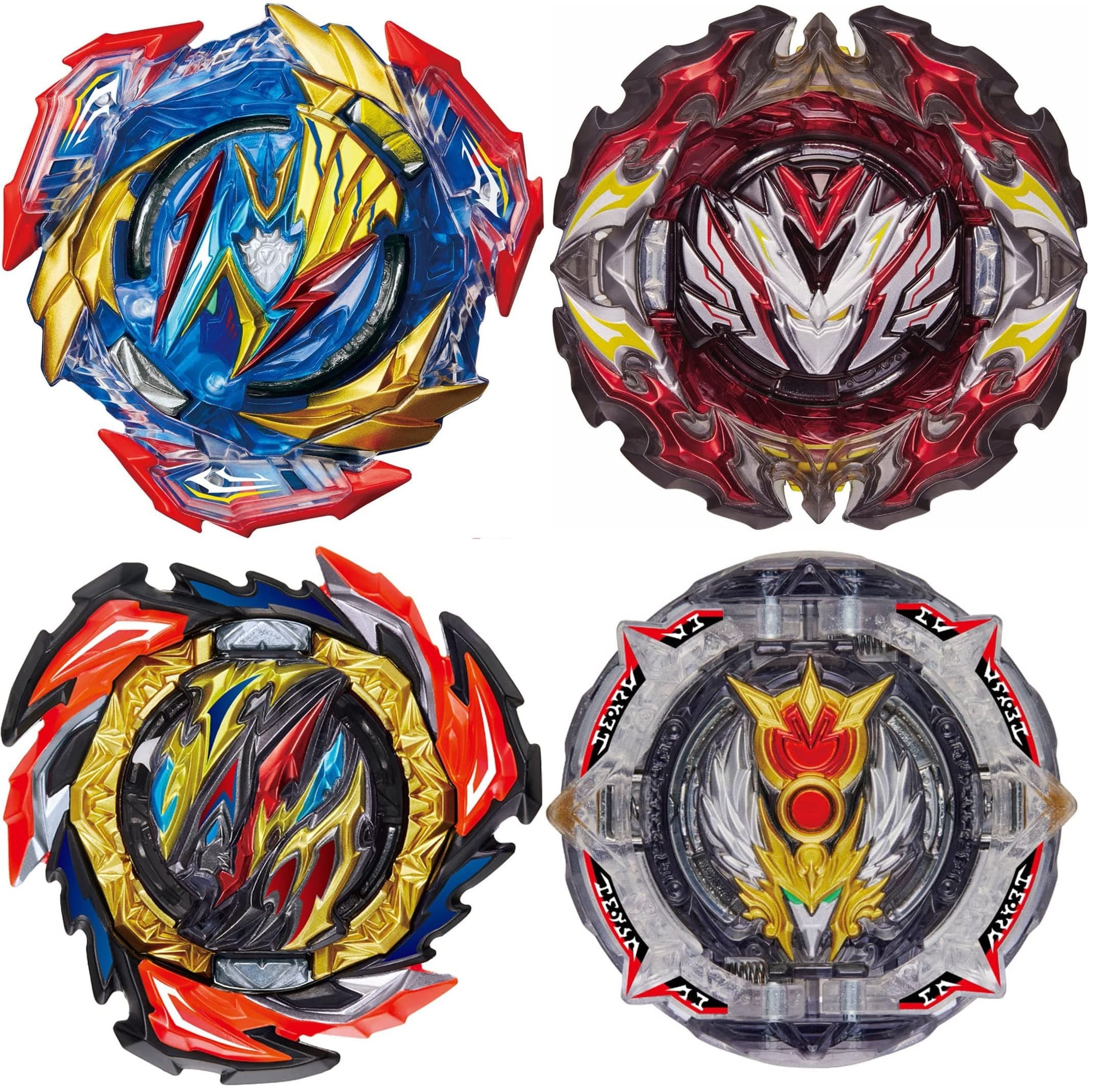 GiGimelon 4-Piece Gyros Bey Battle Set, Battling Burst Tops with Stickers, Kids Boys Birthday Party Idea