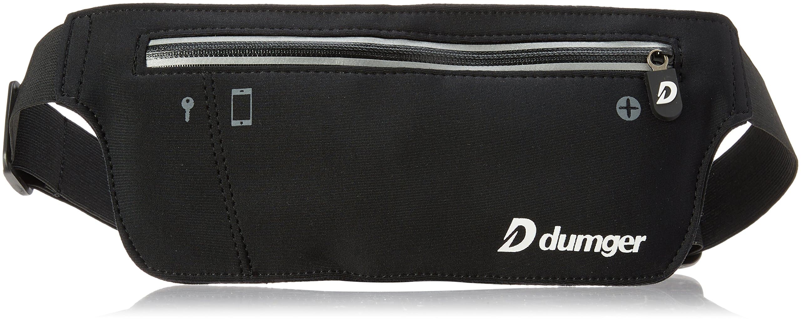 Running Belt - Comfortable Black Workout Waist Fanny Pack-Keep Your Keys & Cellphone While Exercising -Fits iPhone 6 Plus, Samsung Galaxy Note, S6 -Water Resistant -Best Pouch for Men & Women Runners