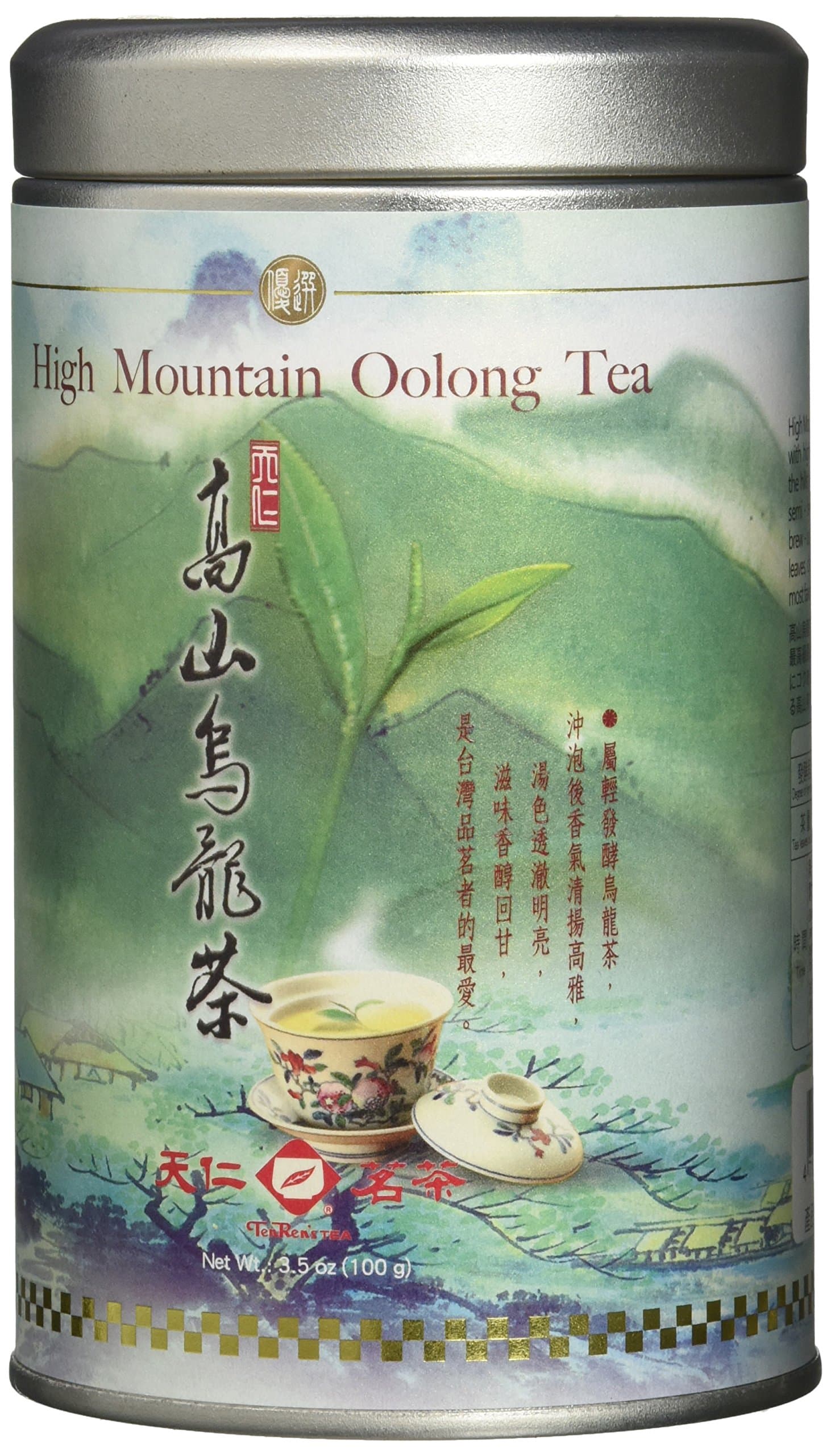 Ten RenHigh Mountain Oolong Tea, Taiwan, Tea Tin, 100 g/3.52 oz.