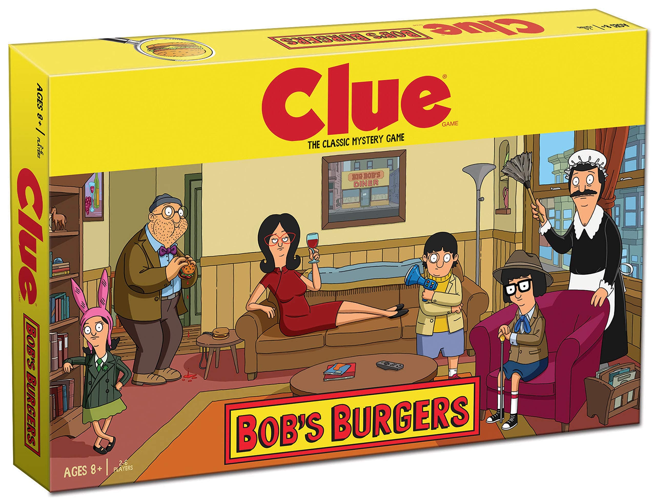 USAopoly Clue Bobs Burgers Board Game | Themed Bob Burgers TV Show Clue Game | Officially Licensed Bob's Burgers Game | Solve The Mystery in This Unique Clue take on The Classic Board Game
