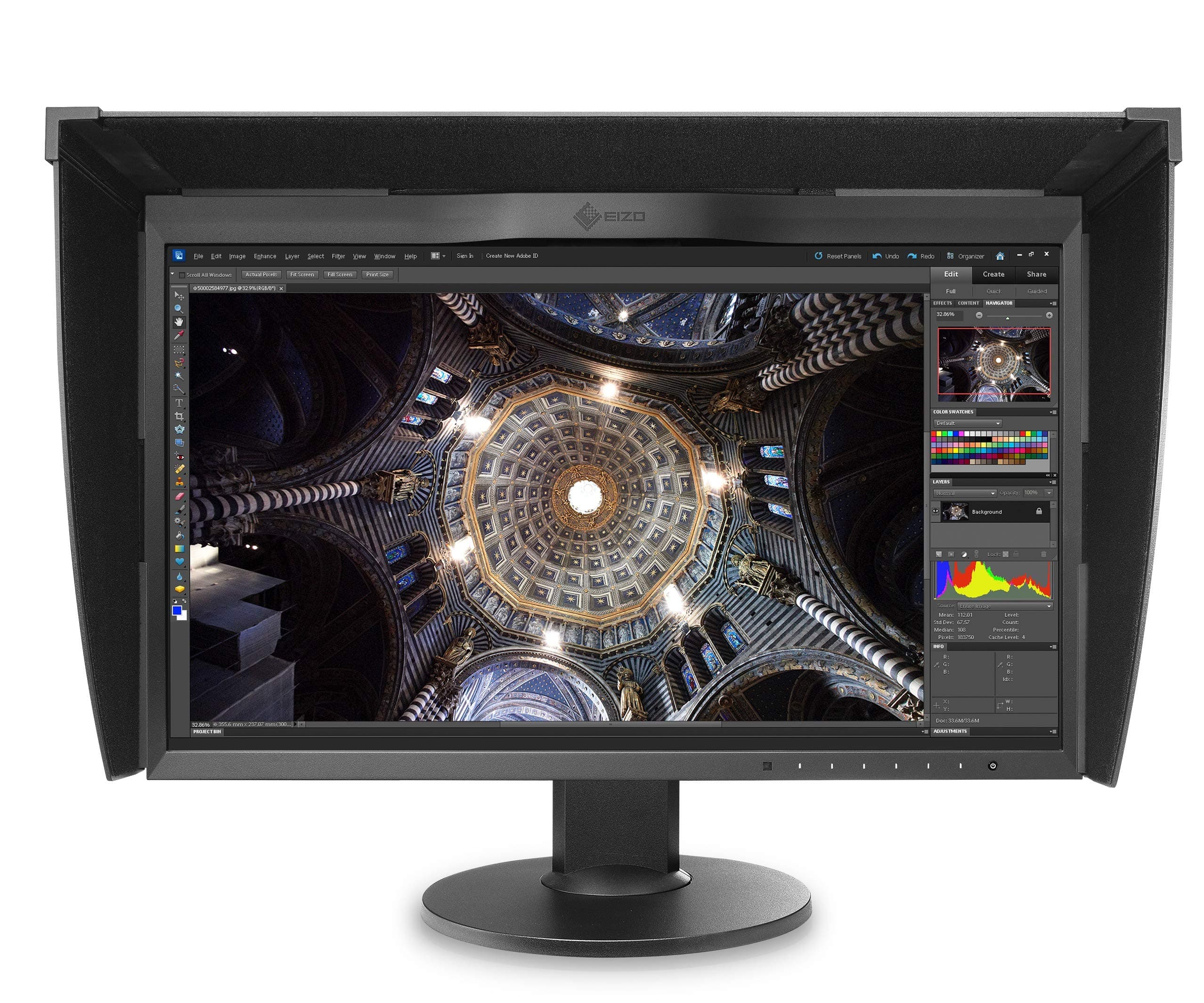 Eizo ColorEdge CG248-4K 23.8" 4K UHD Hardware Calibration IPS LCD Monitor with Shading Hood, 3840x2160