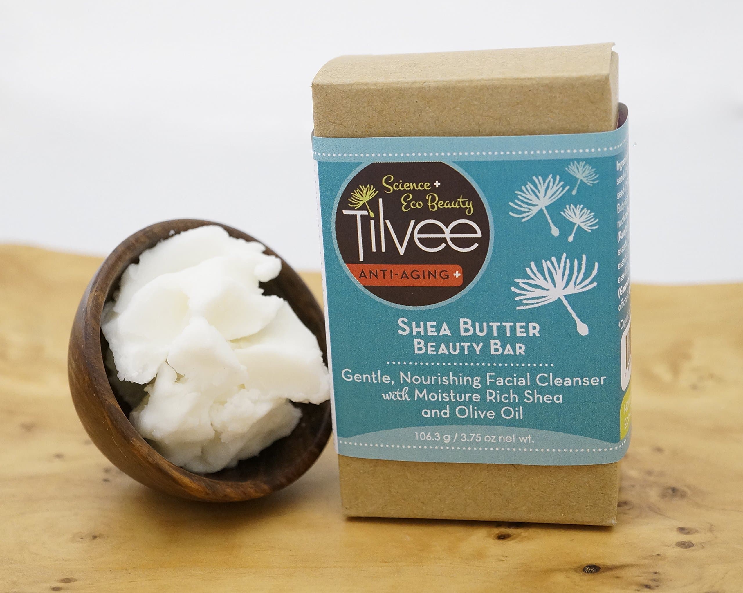 Shea Butter Facial Cleansing Bar -Anti Aging- 85% Organic (Plant Based Organic Ingredients) - 4 oz