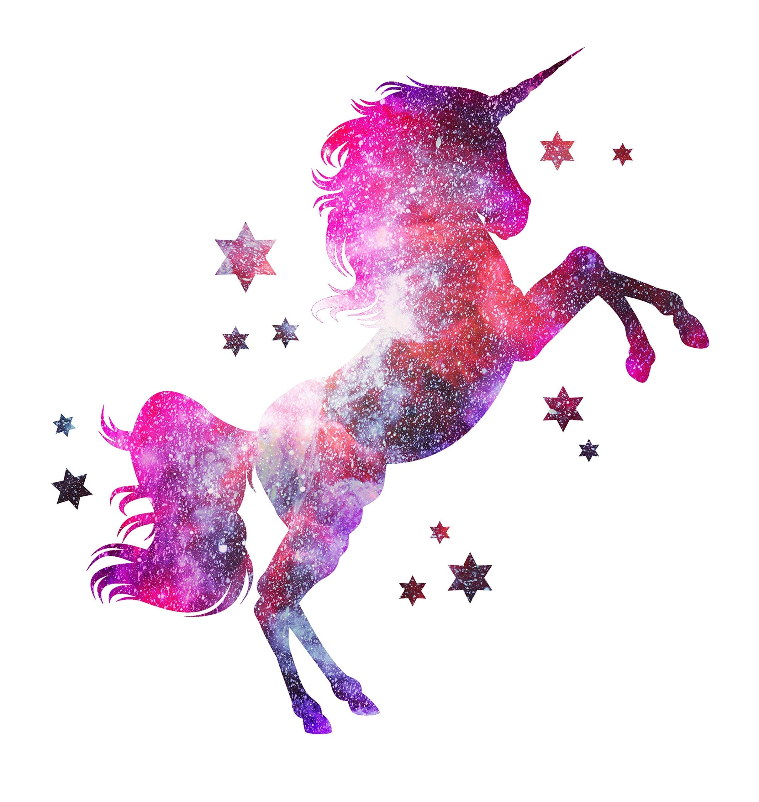 3D Sticker Cosmic Unicorn Full Colour Removable Wall Art Vinyl Stencil Decal Self Adhesive Decoration Deco Mural Tattoo Decor Size XX-Large 110cm wide x 57cm high