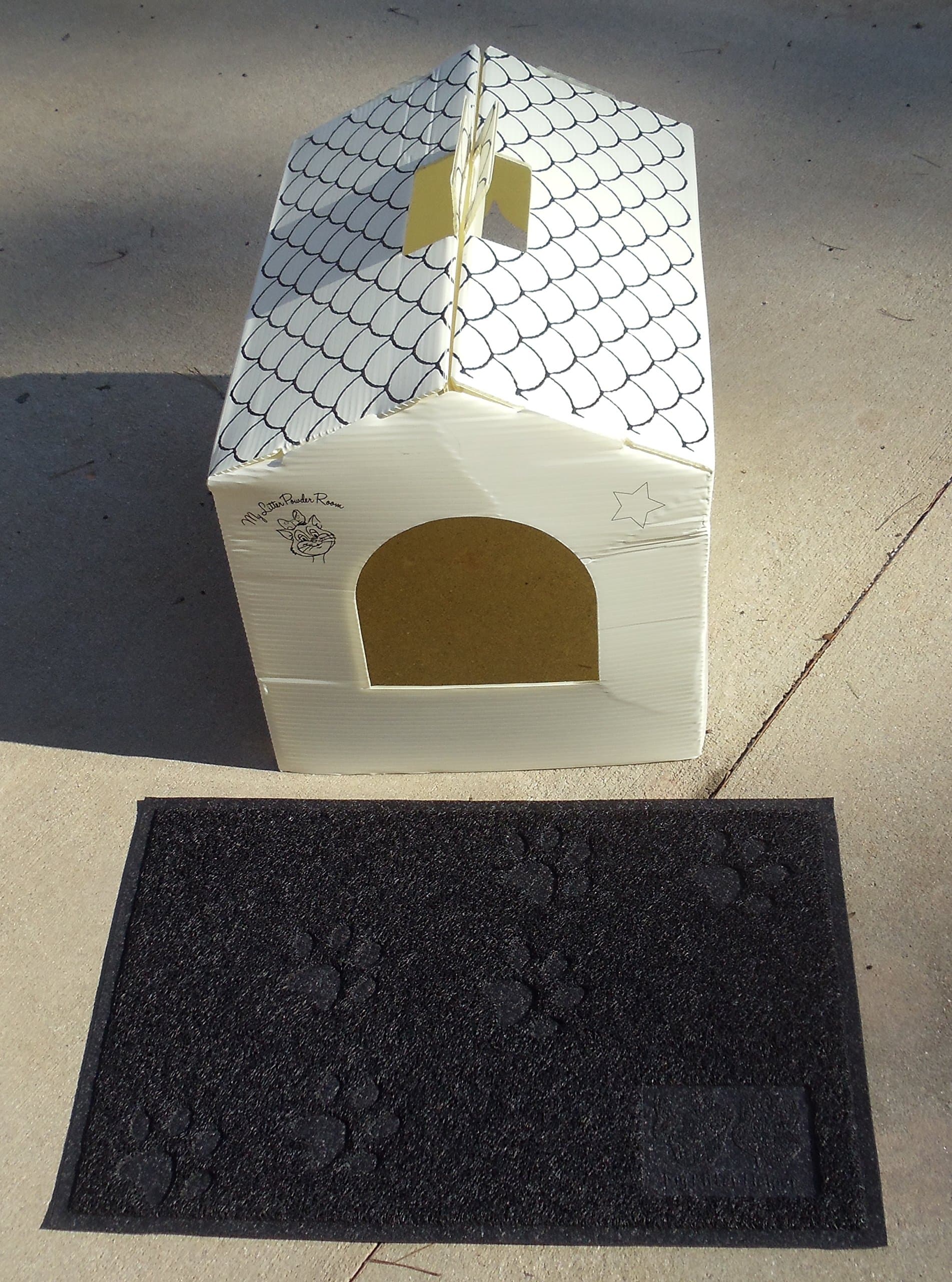 MY LITTER HELPER "Litter Mat Black" 23.5 X 15.5 / Food Bowl Mat!