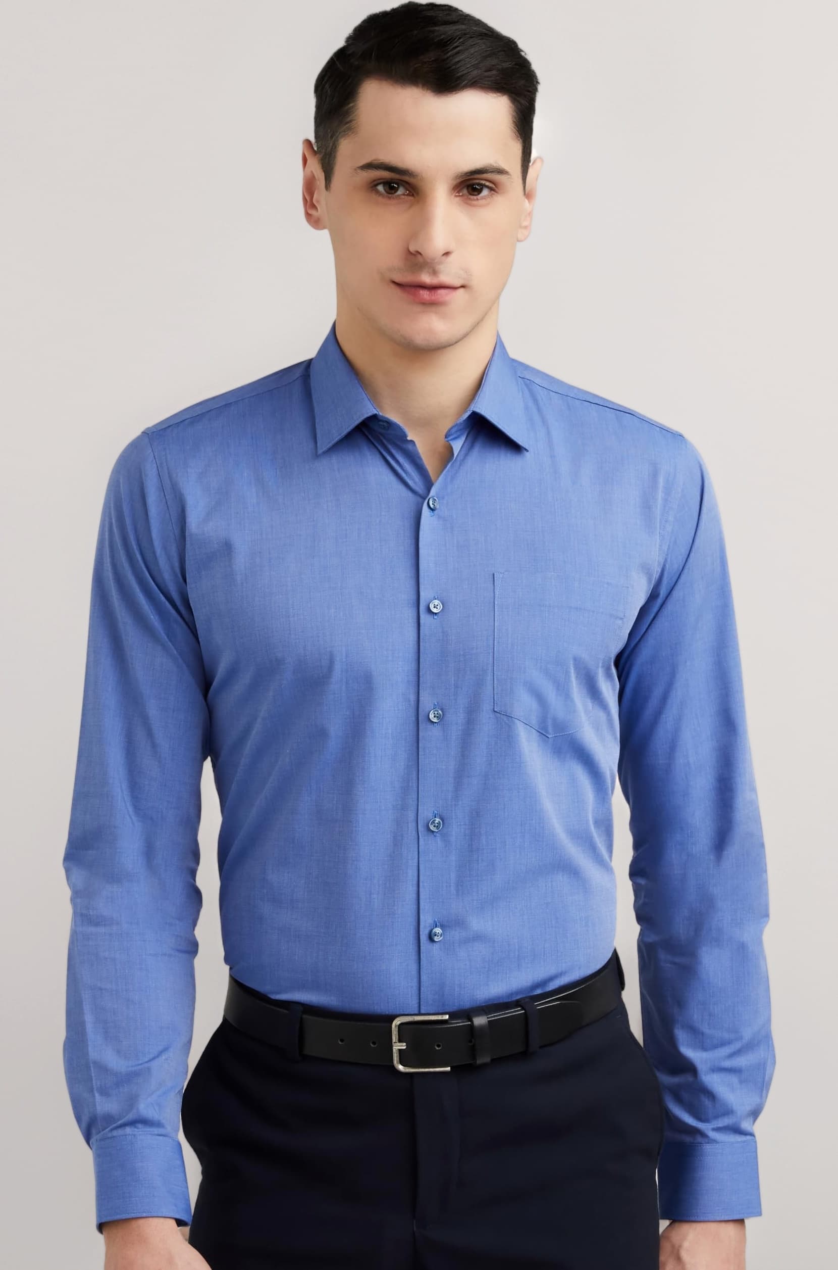 Solid Formal Shirt for Men| Premium Cotton| Full Sleeves| Slim Fit |Breathable Fabric