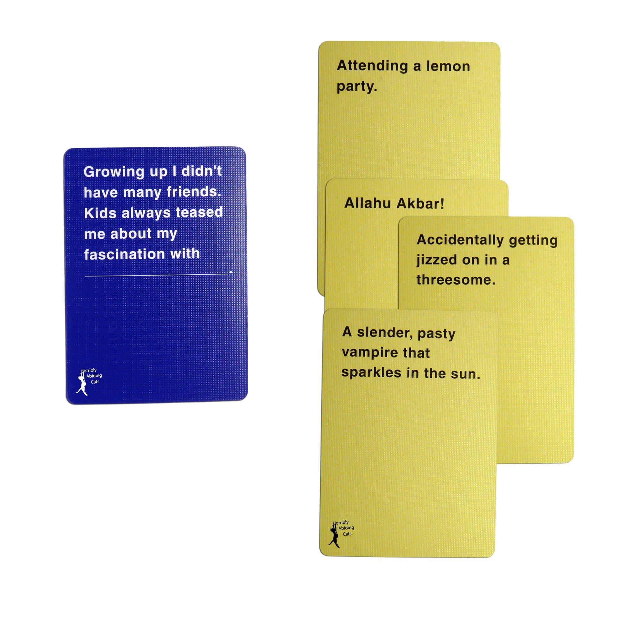 150 *NEW* Cards For Horrible People, An Unofficial Expansion Against Humanity, Cats Abiding Horribly Episode I - The Dirty Goblin