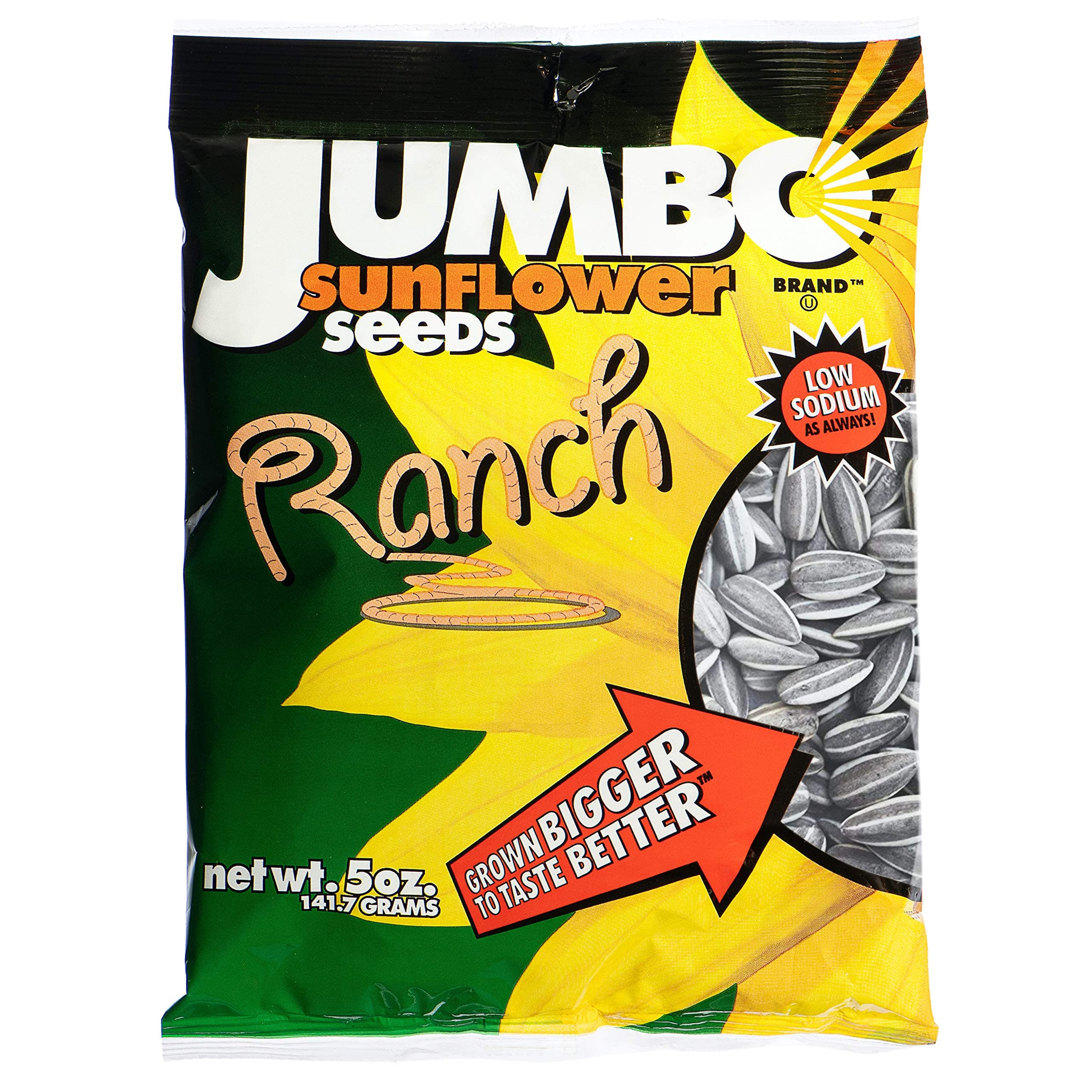 JUMBO SUNFLOWER SEEDS Sunflower Seeds, Ranch, 5-Ounce (Pack of 12)