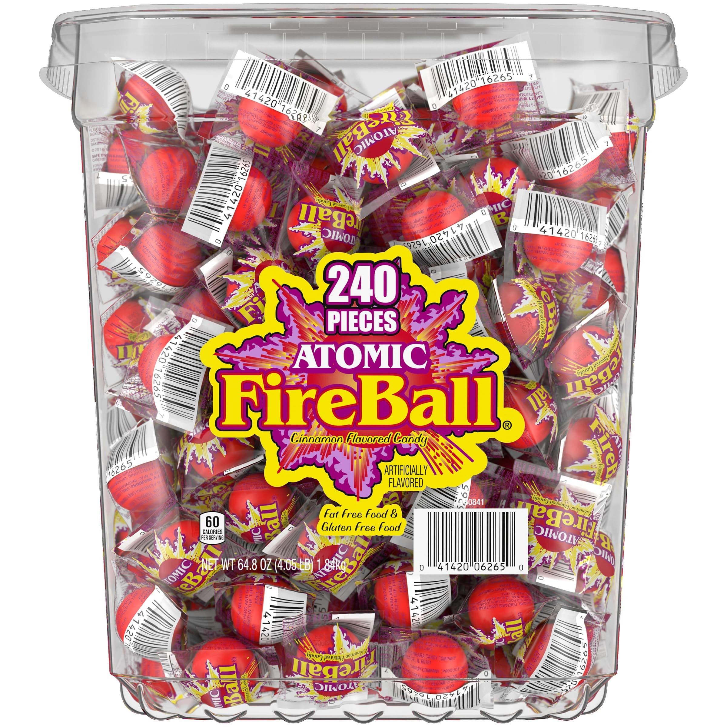 Atomic Fireball Jawbreakers, Cinnamon, 240 individually wrapped