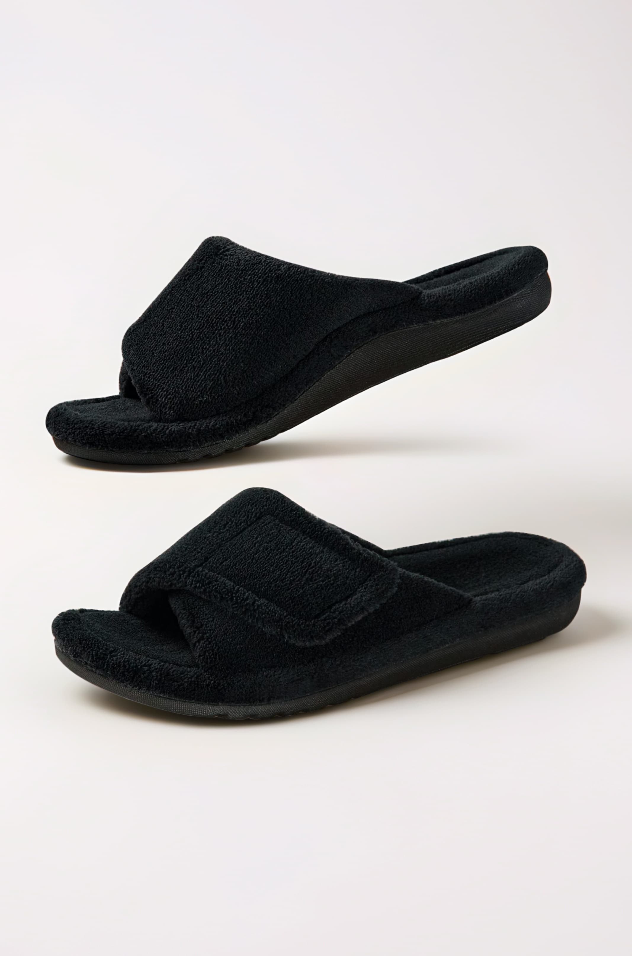 Women's Orthopedic Arch Support Slippers Fuzzy Adjustable Orthopedic Slippers for Plantar Fasciitis Furry Slide Slippers for Women