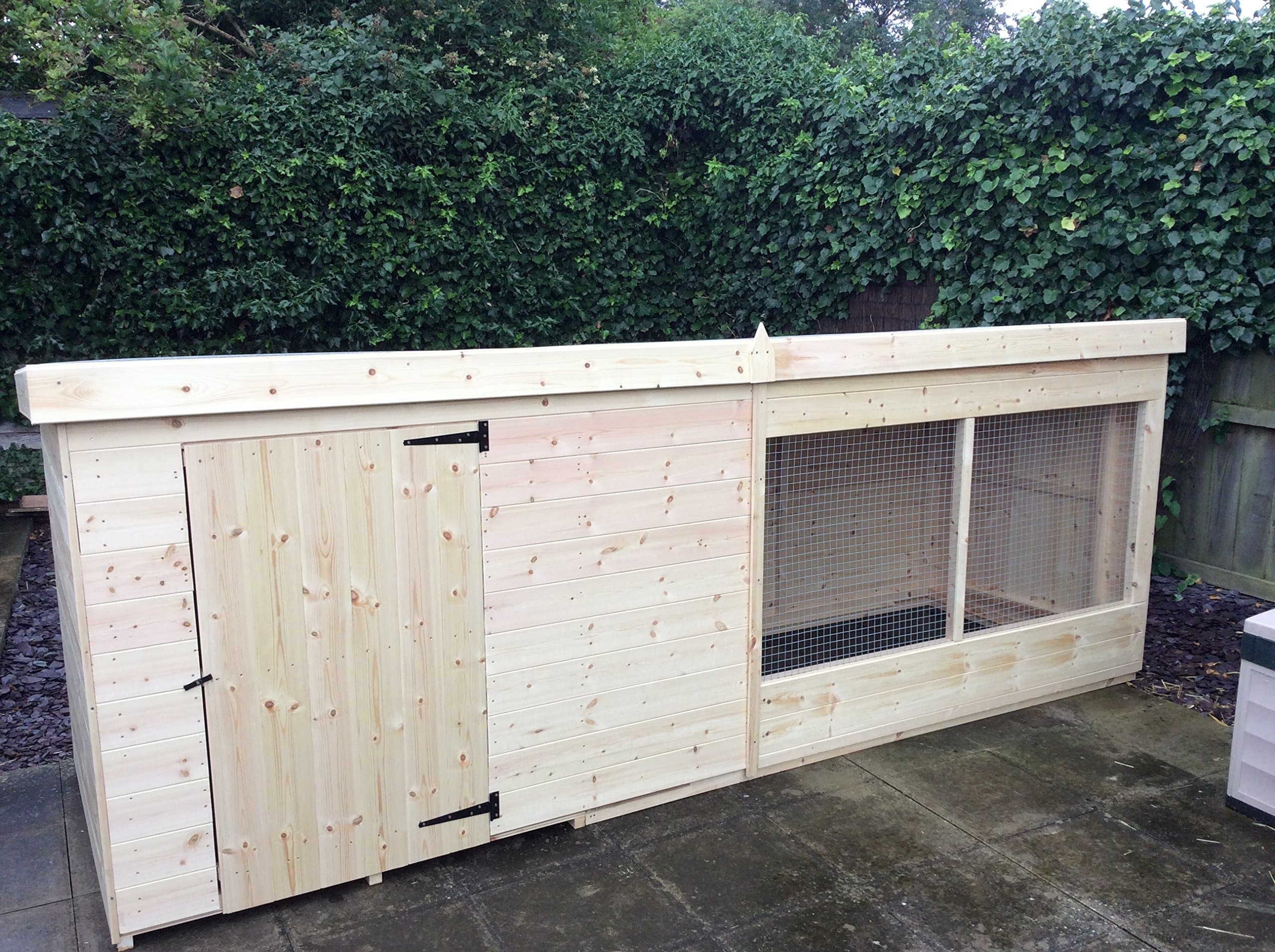 Garden Dog Kennel + Run. 4ft Kennel, 6ft Run UK Mainland Only Delivery