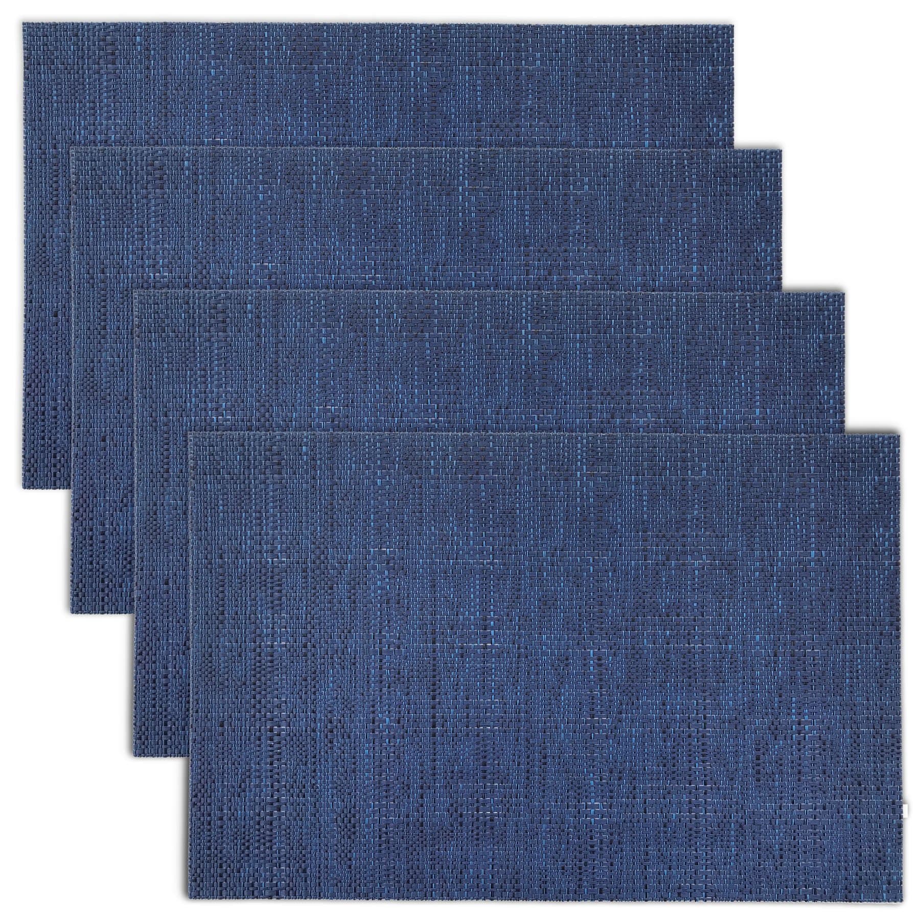 Texture Design Woven PVC Placemat (Navy), Set of 4