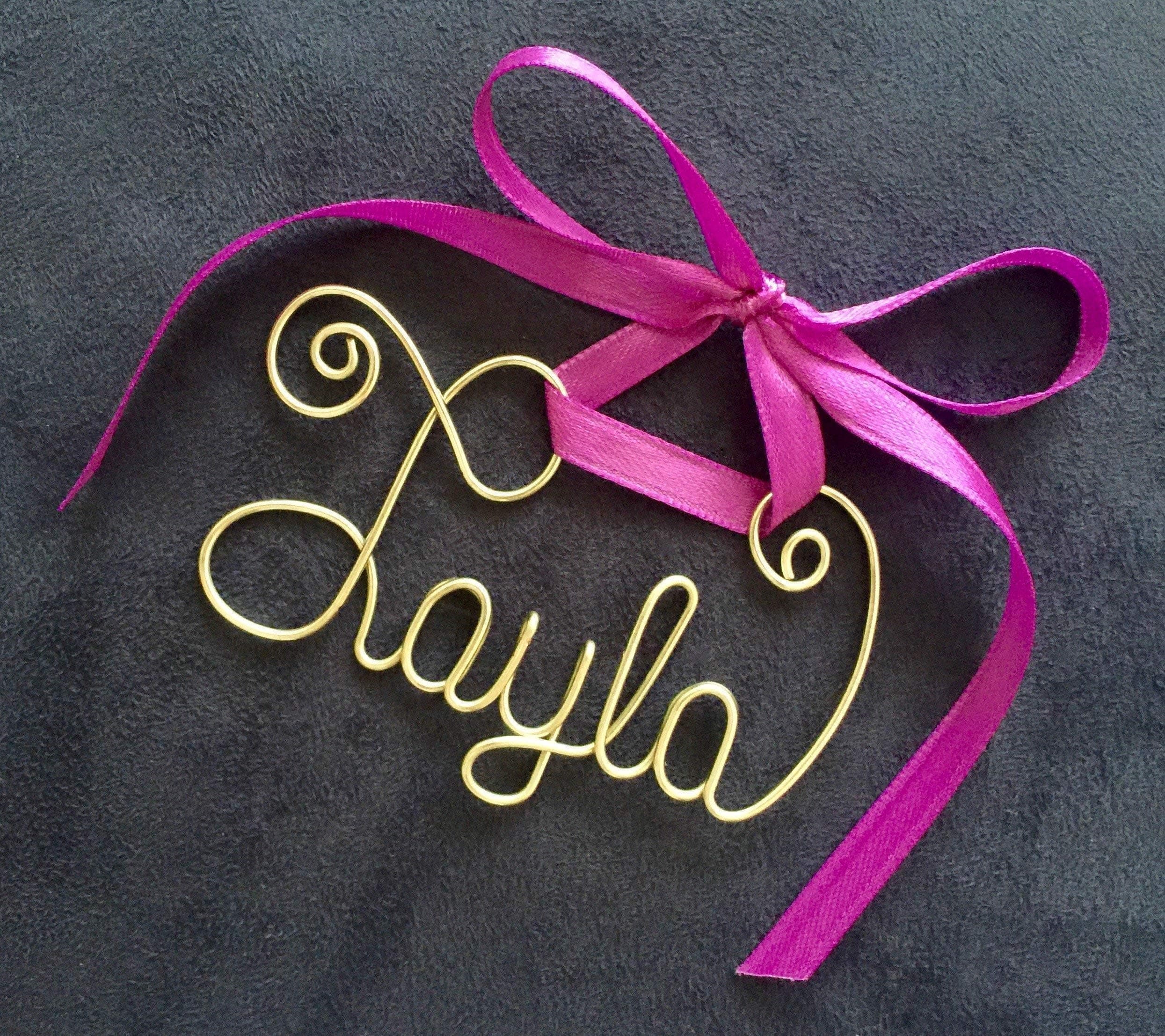 Personalized Gold or Silver Wire Name~Wall or Door Hanging~Ornament~Any Name~2, 3, 4 Names possible~Year, Date 2024 option~Baby Nursery or Kid's Room Decor~Keepsake Gift~The Original